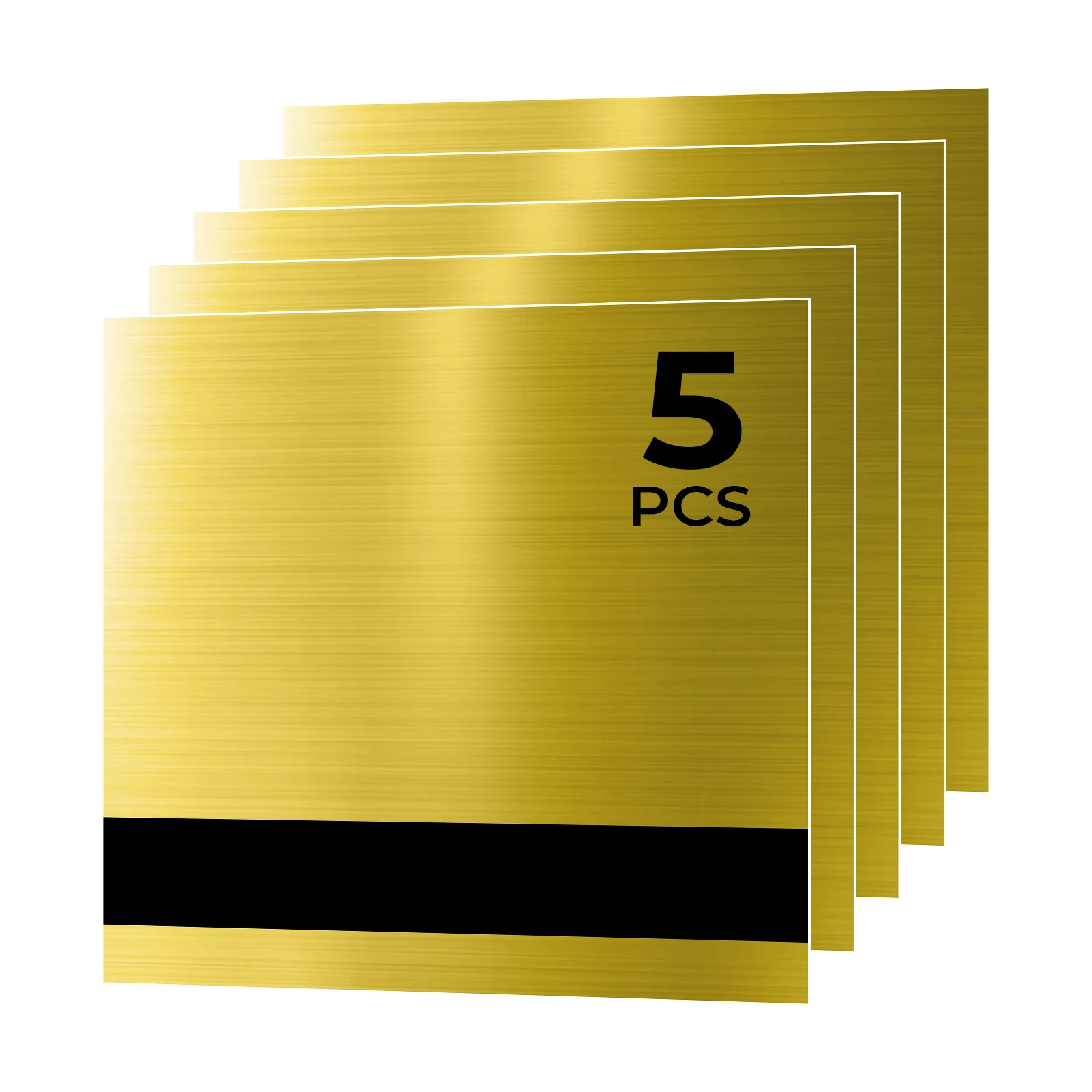 1/16" Laser Engraving Two-Tone Plastic Sheet Gold to Black (5pcs)