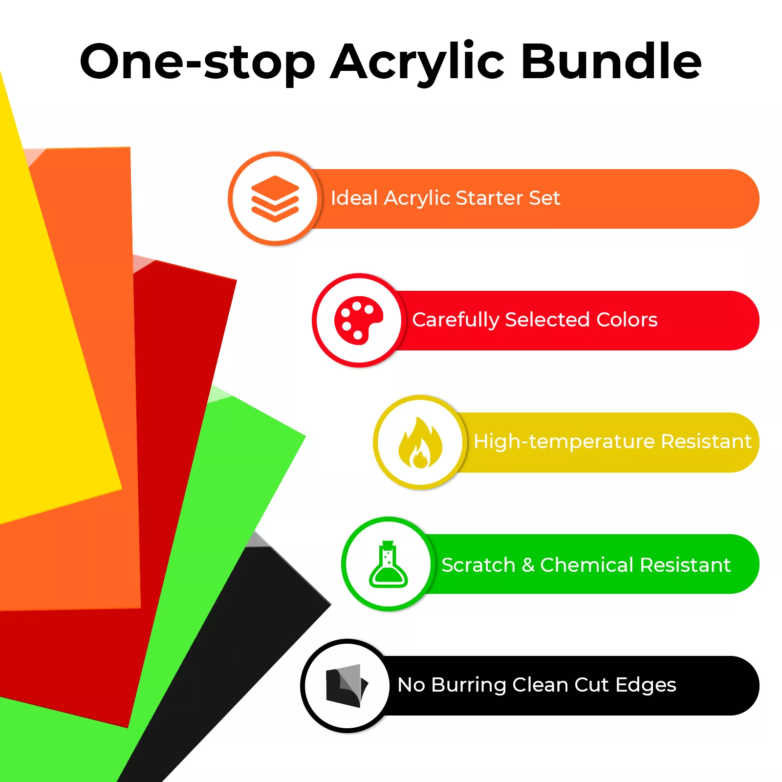 1/8" Acrylic Sheets Trial Kit (10pcs) - Image 5