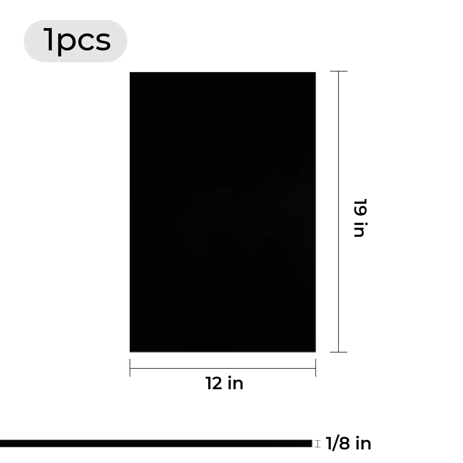 1/8"x12"x19" Black Acrylic Sheet for Diode Laser Cutting (1pcs) - Image 3