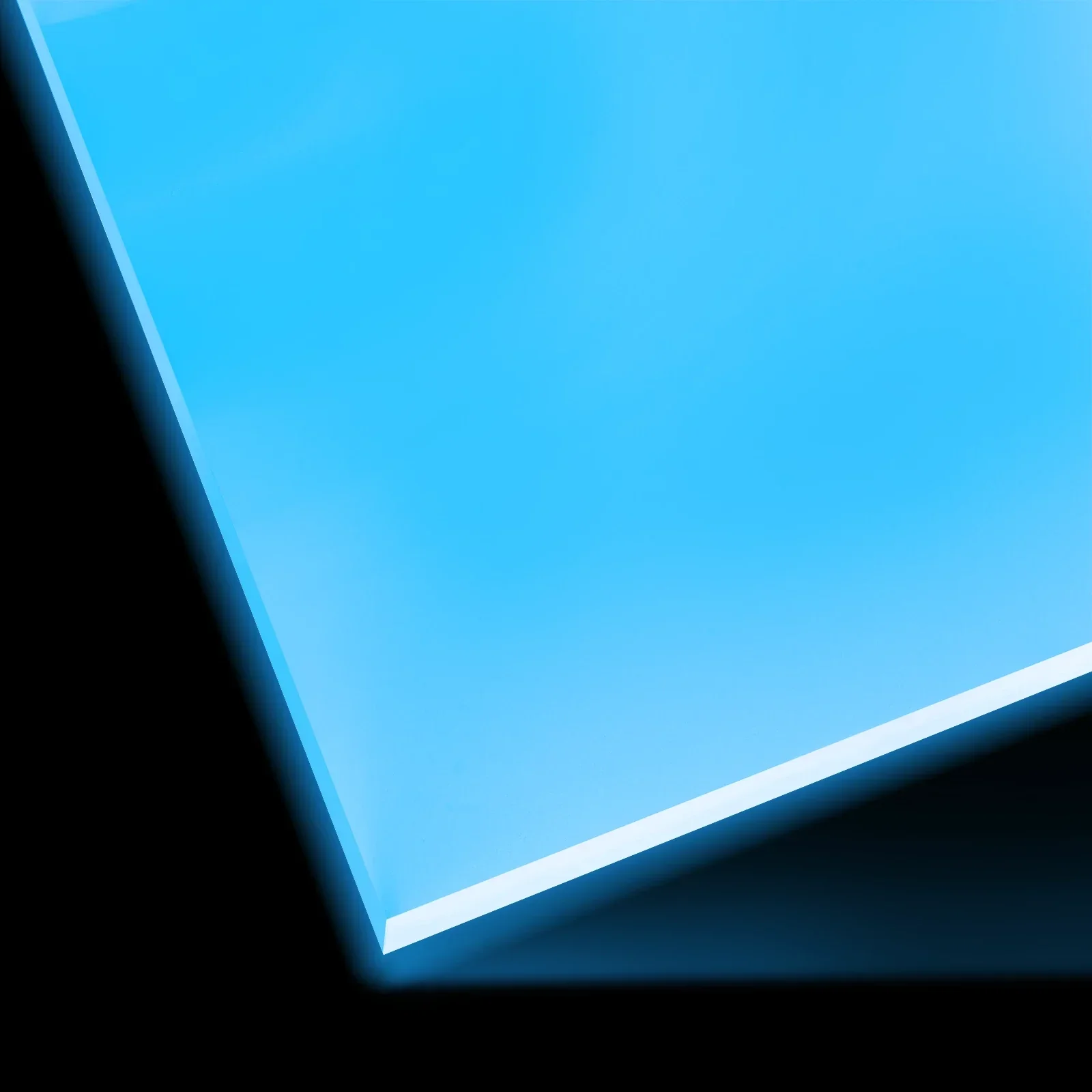1/8" Blue Turquoise Glow in the Dark Acrylic Sheet (3pcs)