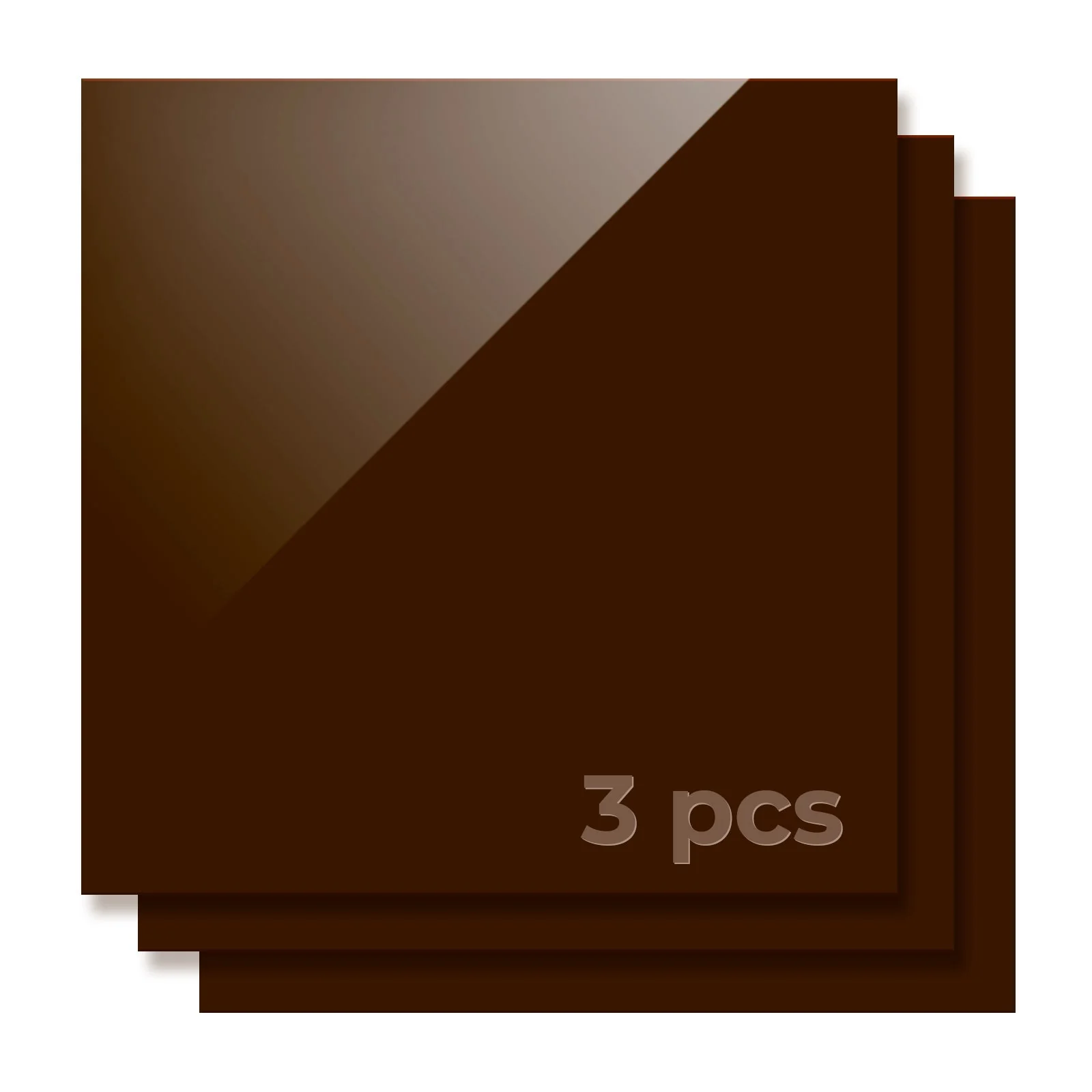 1/8" Brown Opaque Glossy Acrylic Sheet(3pcs) - Image 3