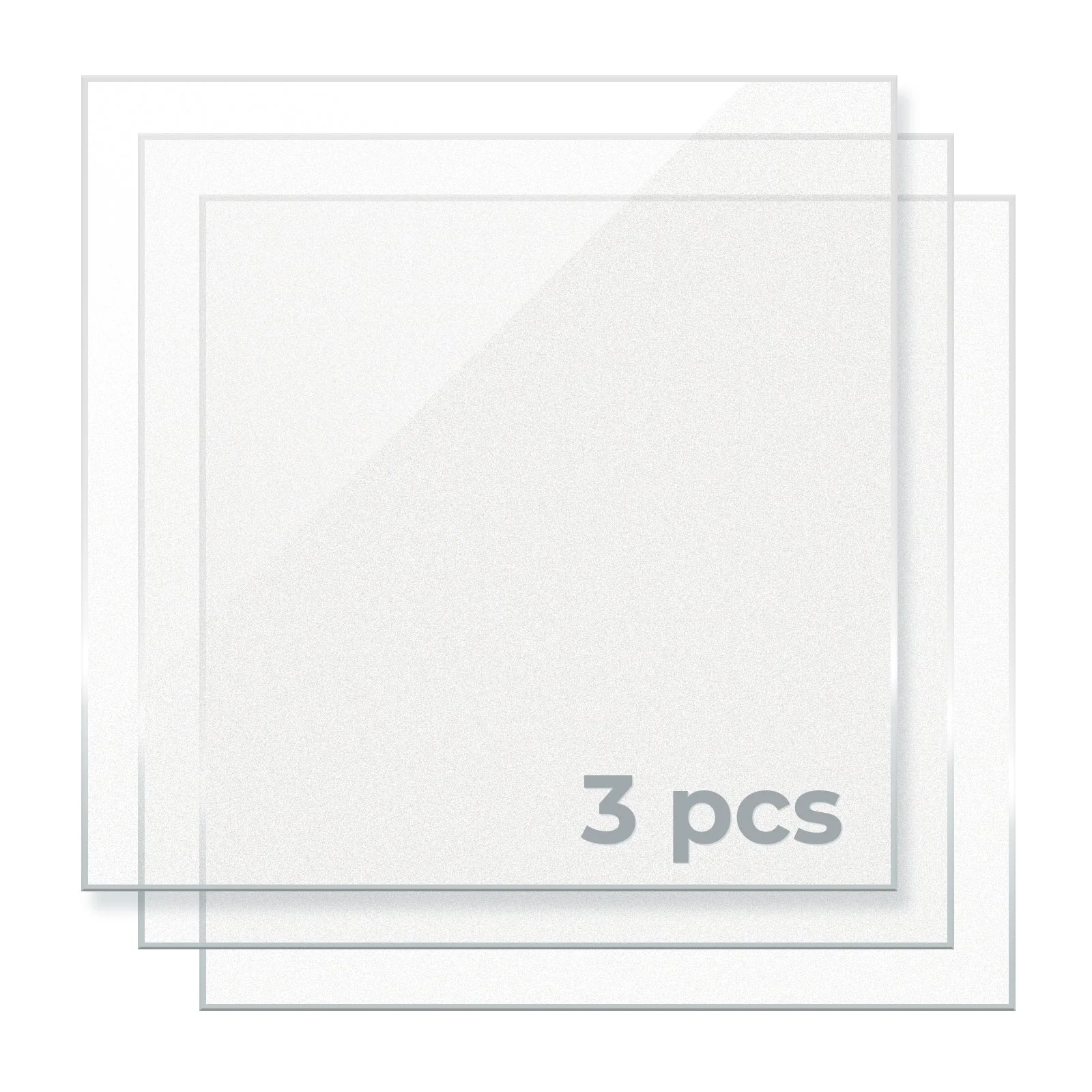 1/8" Clear Frosted Transparent Glossy Acrylic Sheet (3pcs) - Image 3