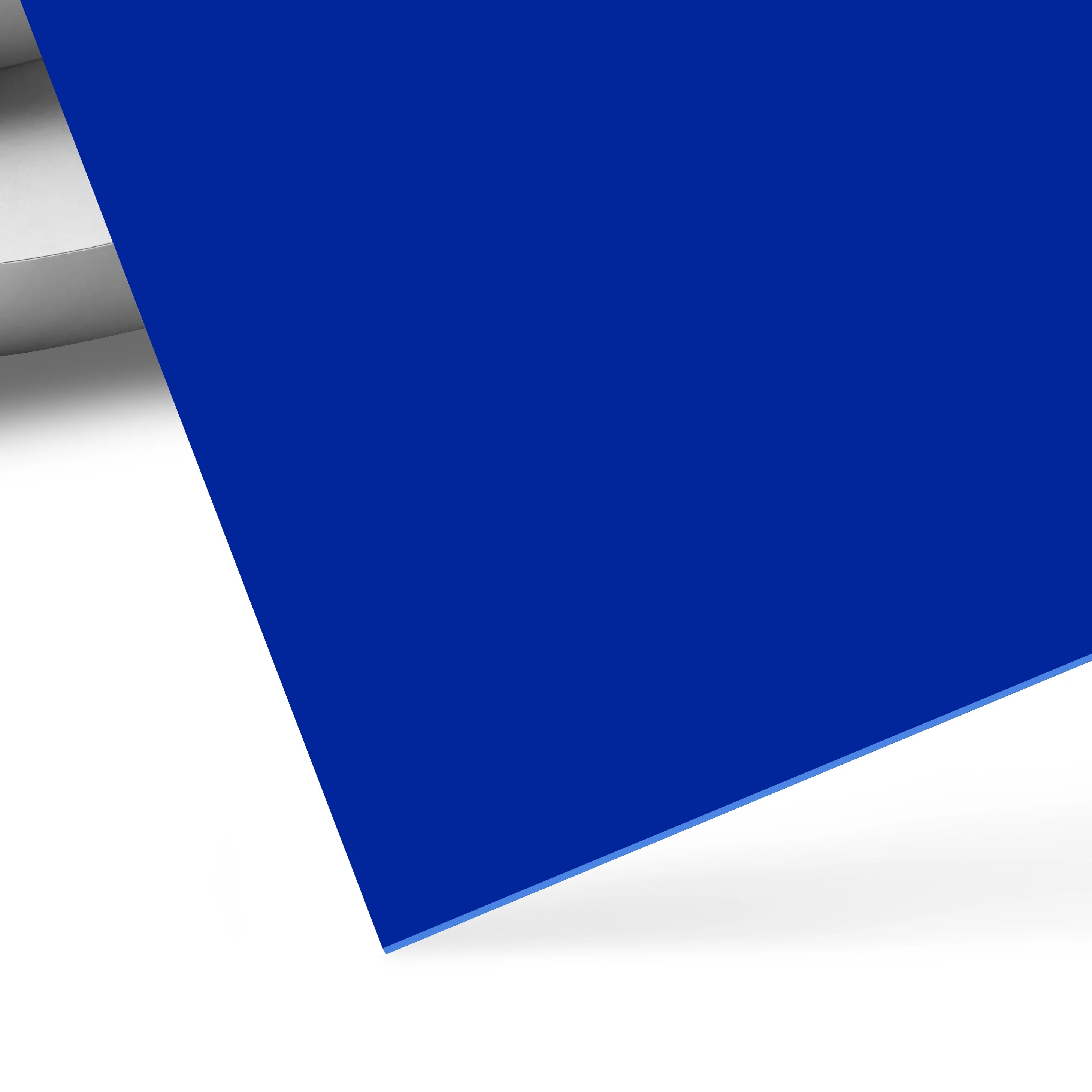 1/8" Deep Blue Opaque Glossy Acrylic Sheet (3pcs)