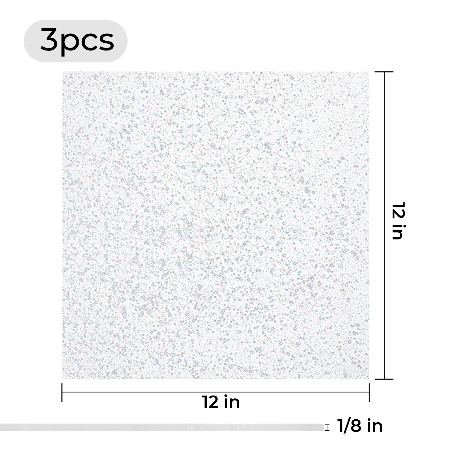 1/8" Flowers Purple Green Glitter Dots Acrylic Sheet (3pcs) - Image 4