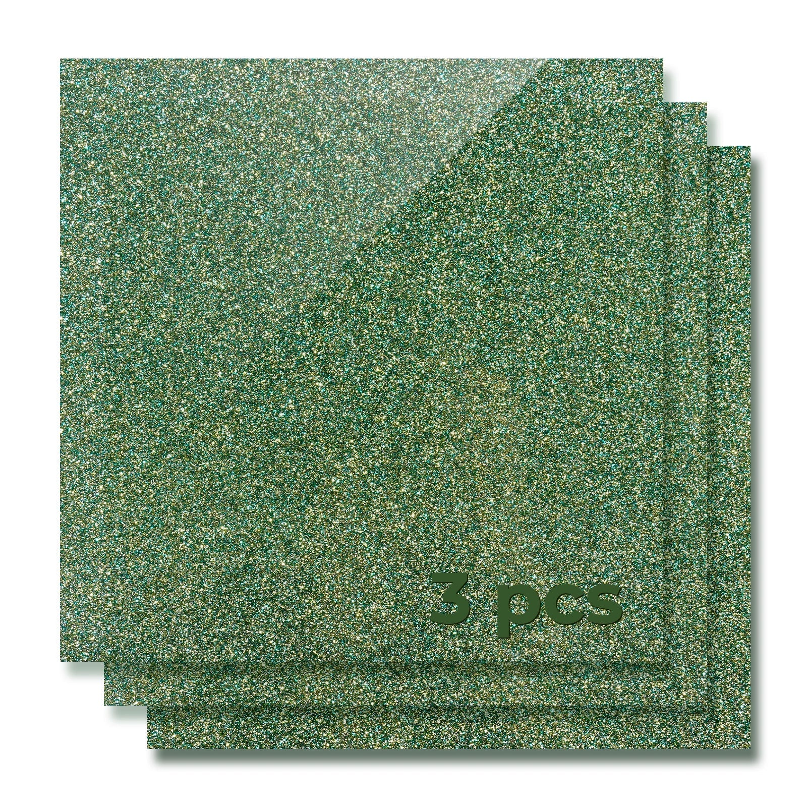1/8" Green Glitter Opaque Glossy Acrylic Sheet (3pcs) - Image 4