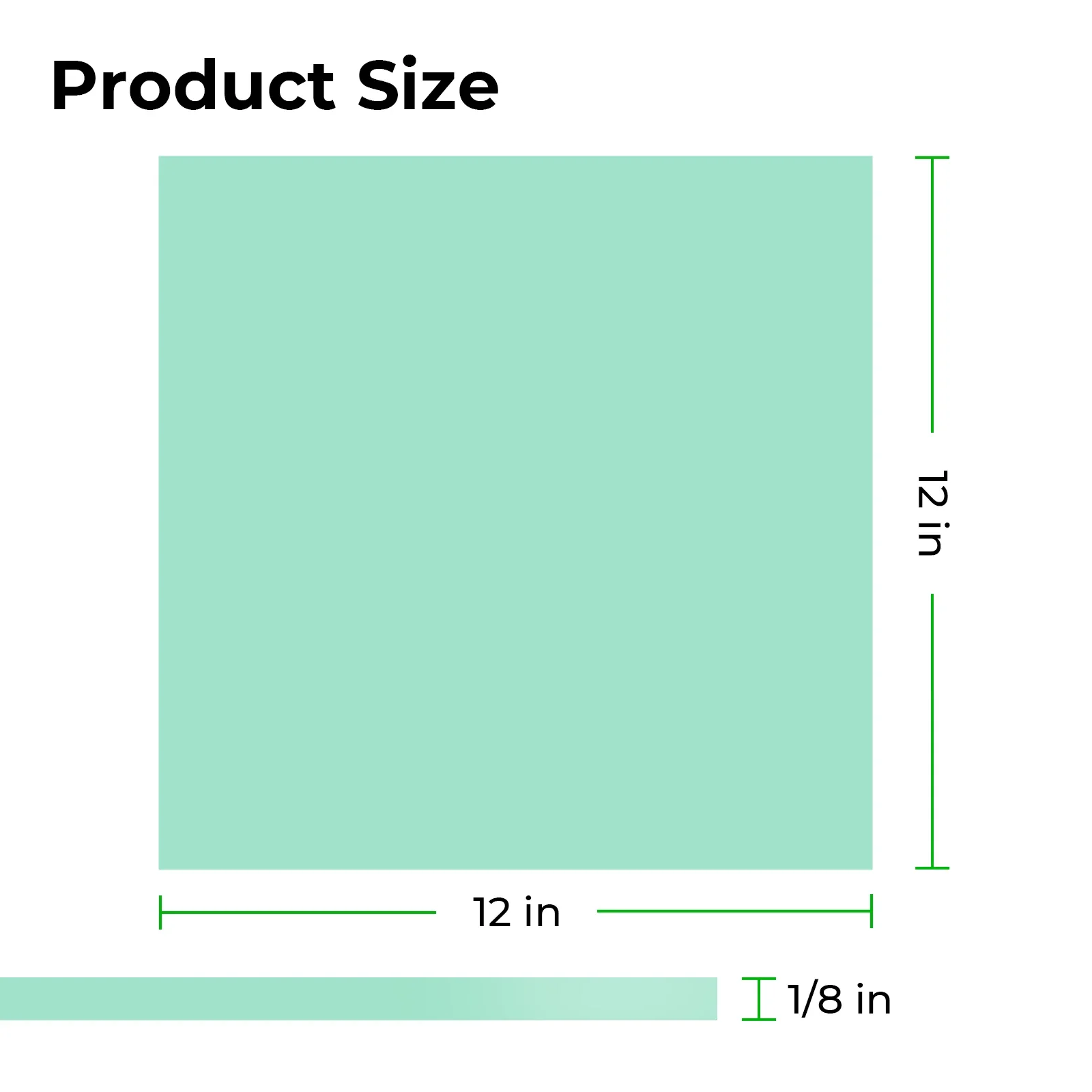 1/8" Green Turquoise Glow in the Dark Acrylic Sheet (3pcs) - Image 4