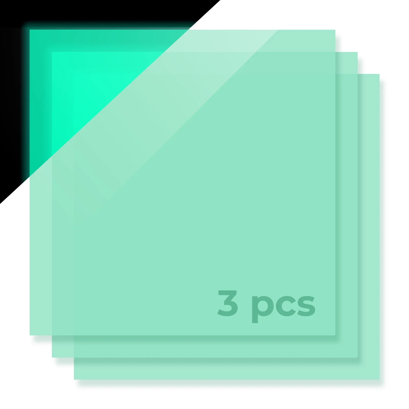 1/8" Green Turquoise Glow in the Dark Acrylic Sheet (3pcs) - Image 5
