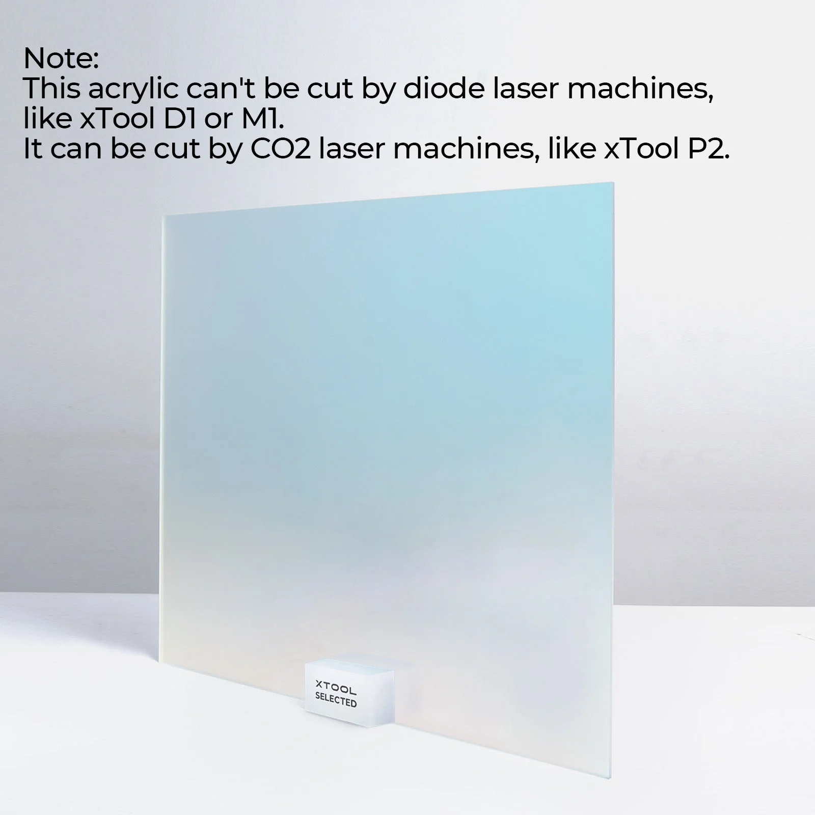 1/8" Iridescent Transparent Blue Film Frosted Clear Iridescent Acrylic (3pcs) - Image 5