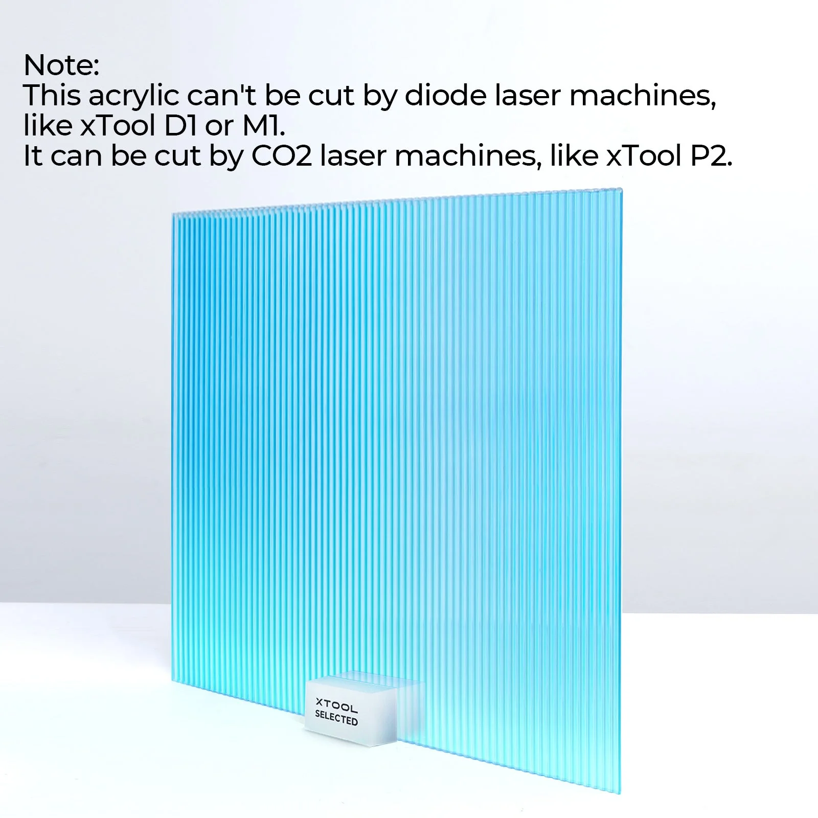 1/8" Clear Iridescent Transparent Blue Film Striped Acrylic(3pcs) - Image 6