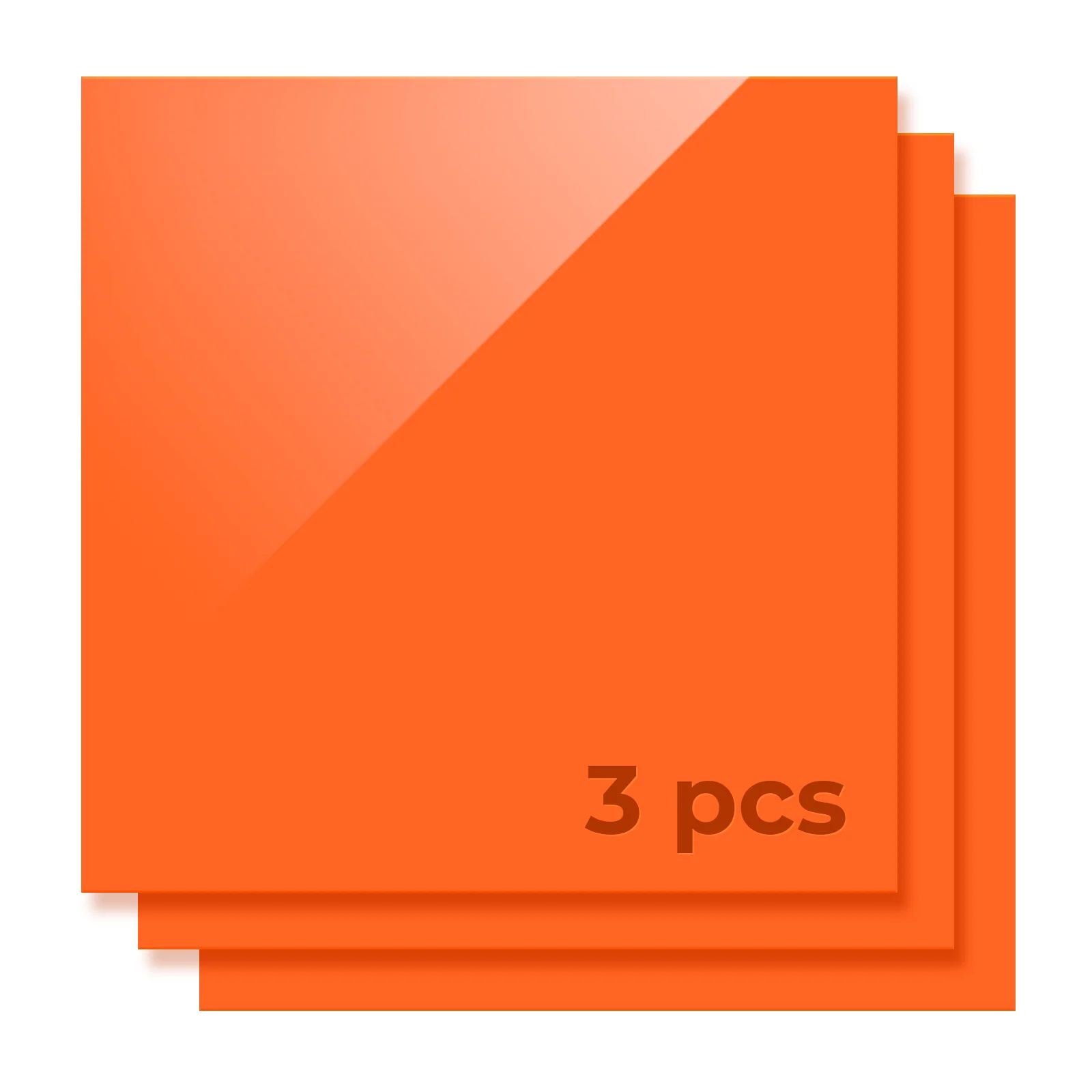 1/8" Orange Opaque Glossy Acrylic Sheet for Diode Laser Cutting (3pcs) - Image 3