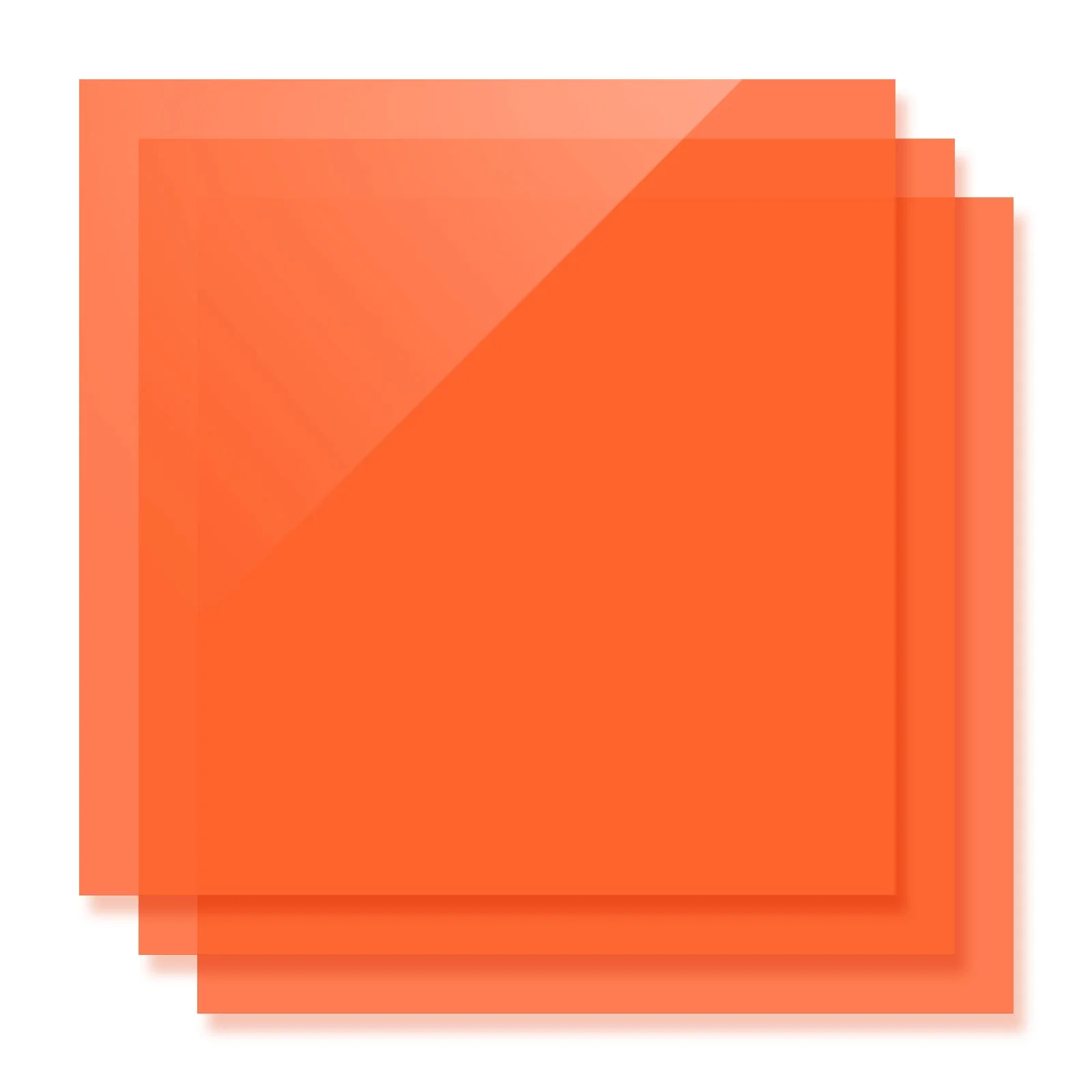 1/8" Orange Translucent Glossy Acrylic Sheet (3pcs) - Image 5
