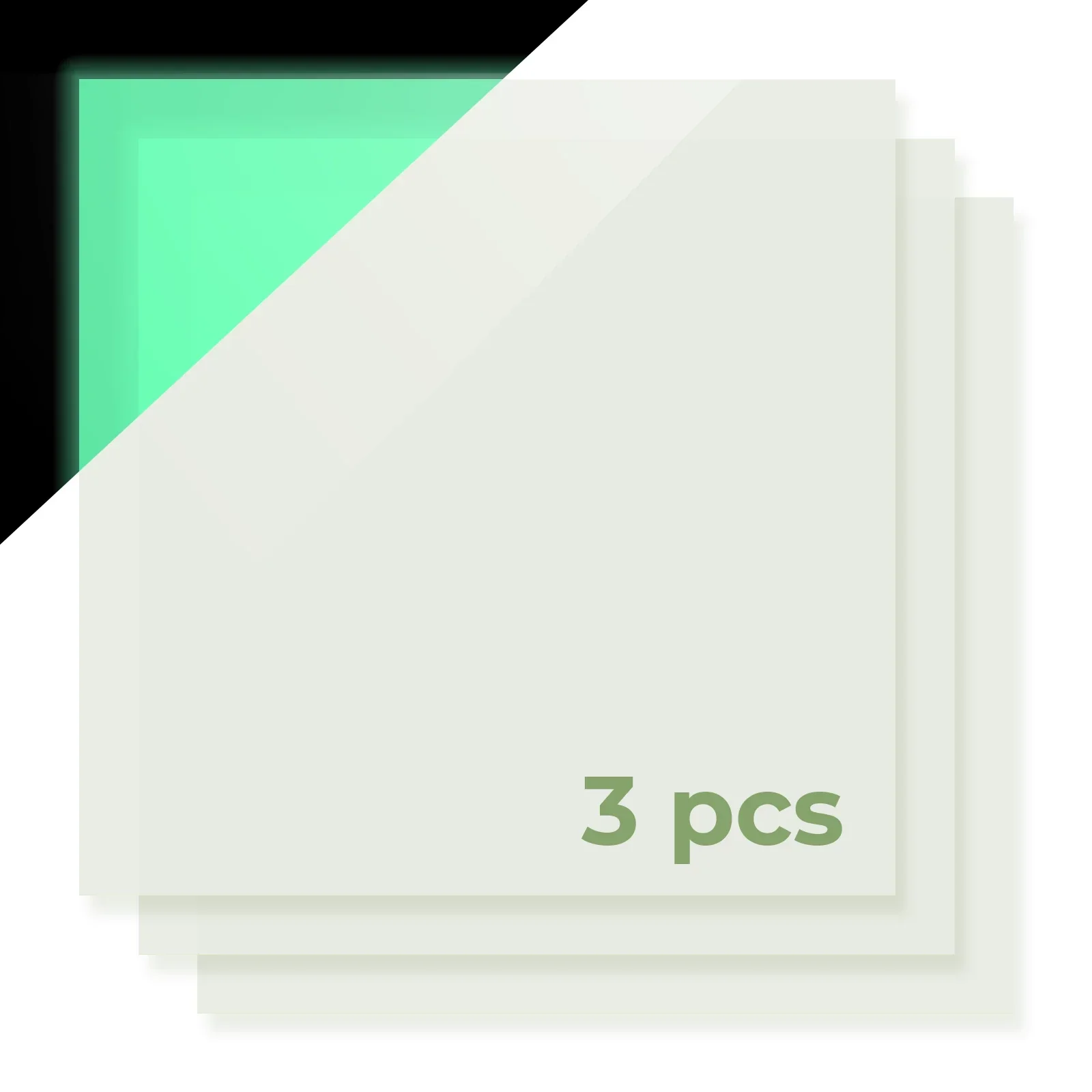 1/8" Pale Green Glow in the Dark Acrylic Sheet(3pcs) - Image 5