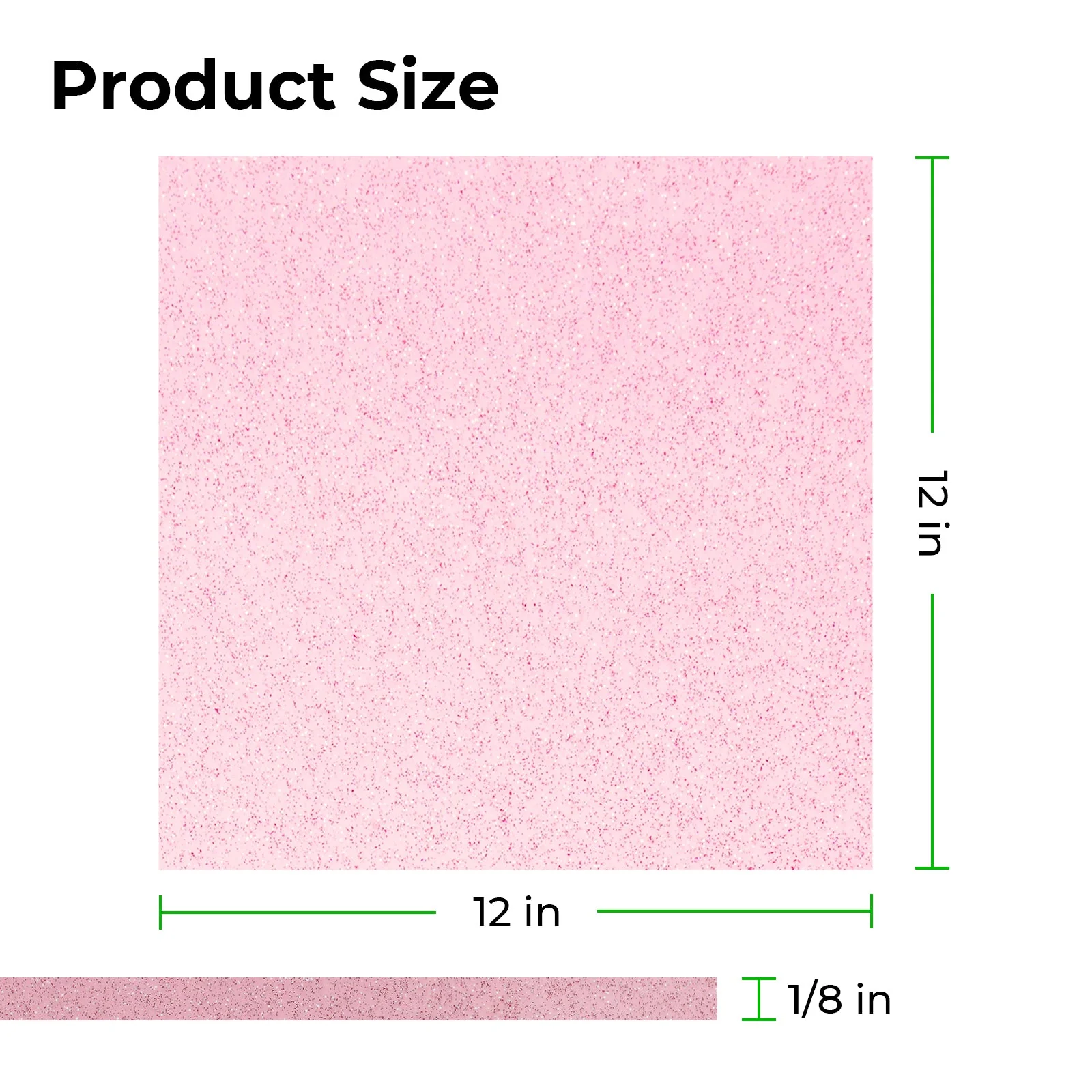 1/8" Pink Glitter Translucent Glossy Acrylic Sheet (3pcs) - Image 2