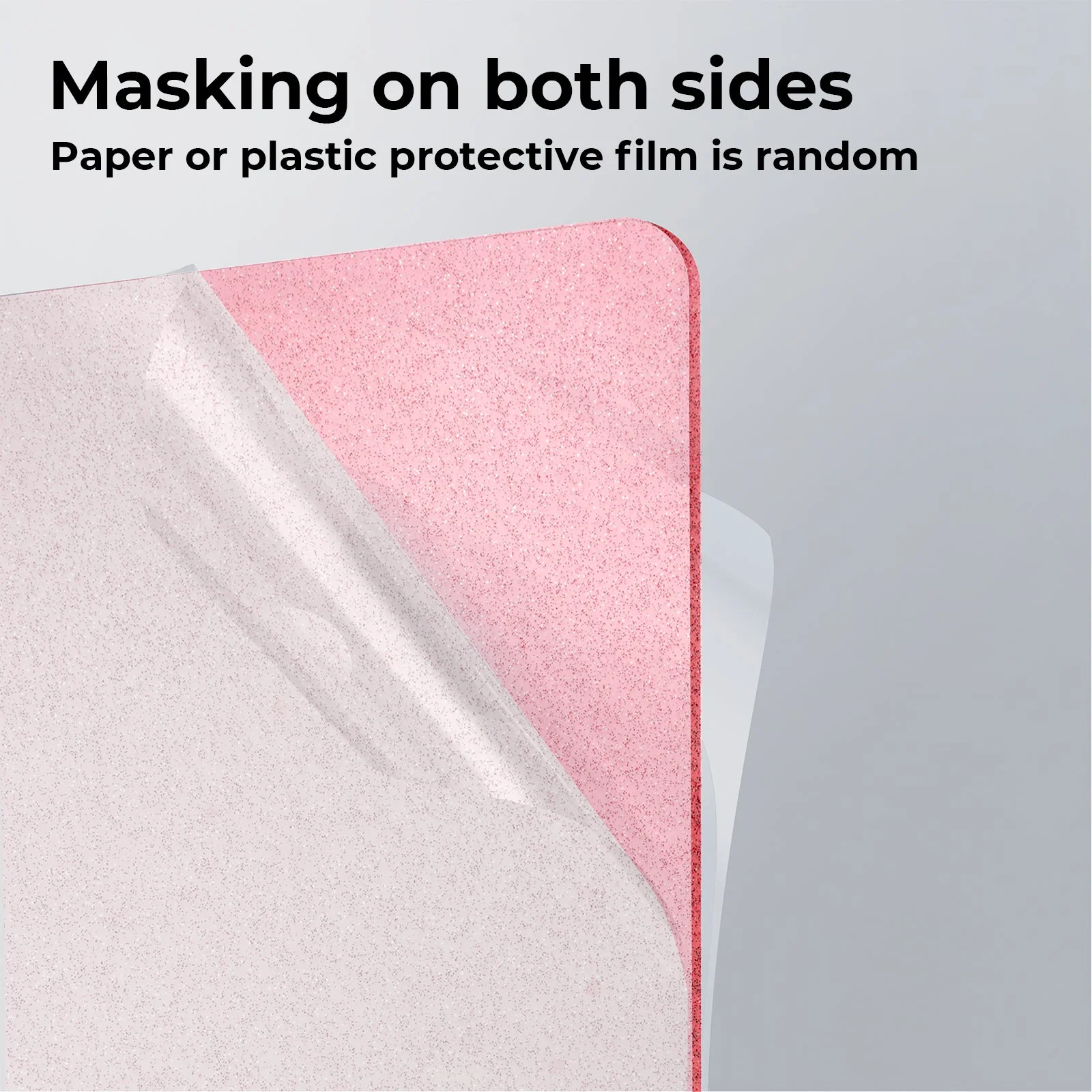1/8" Pink Glitter Translucent Glossy Acrylic Sheet (3pcs) - Image 3