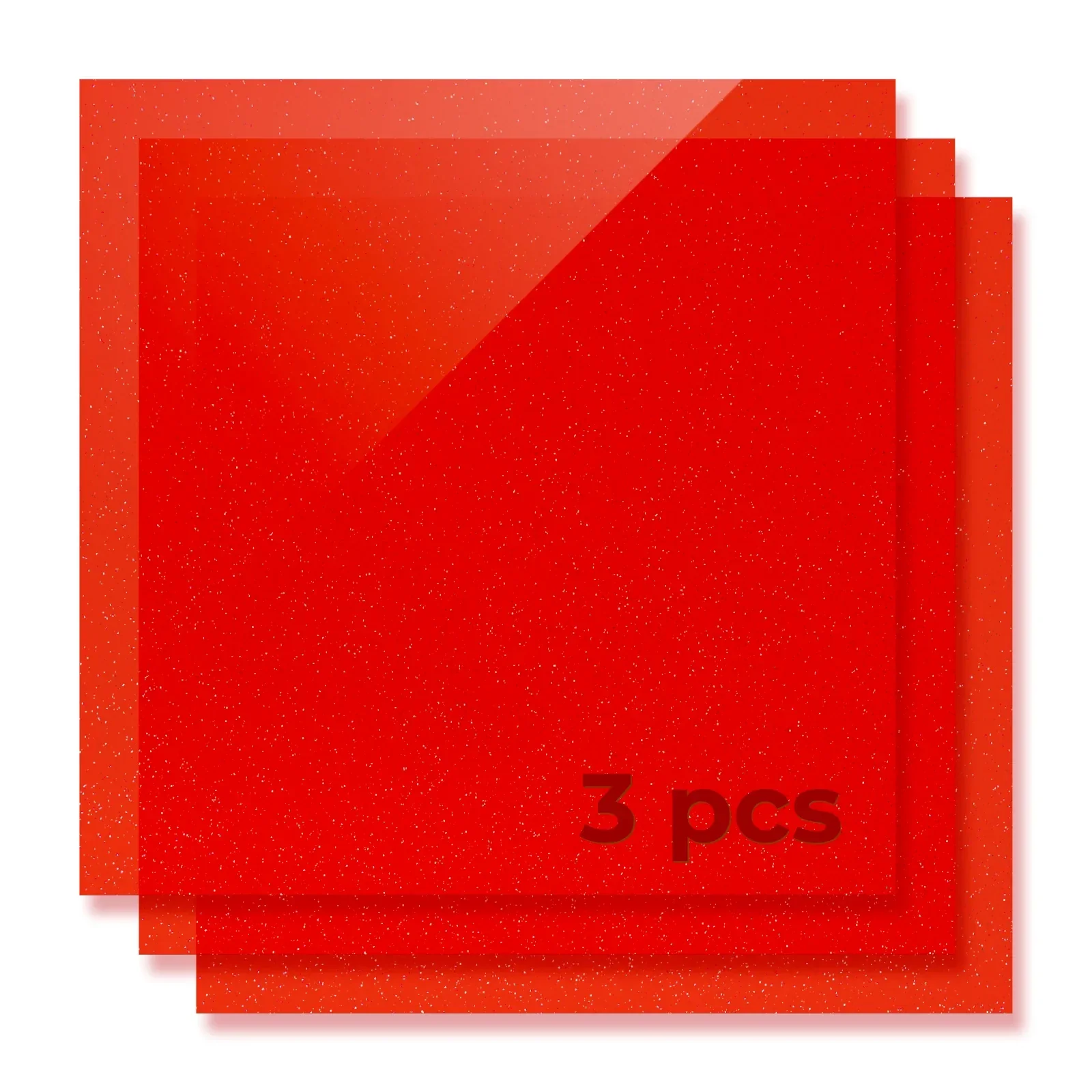 1/8" Red Glitter Translucent Glossy Acrylic Sheet (3pcs) - Image 4