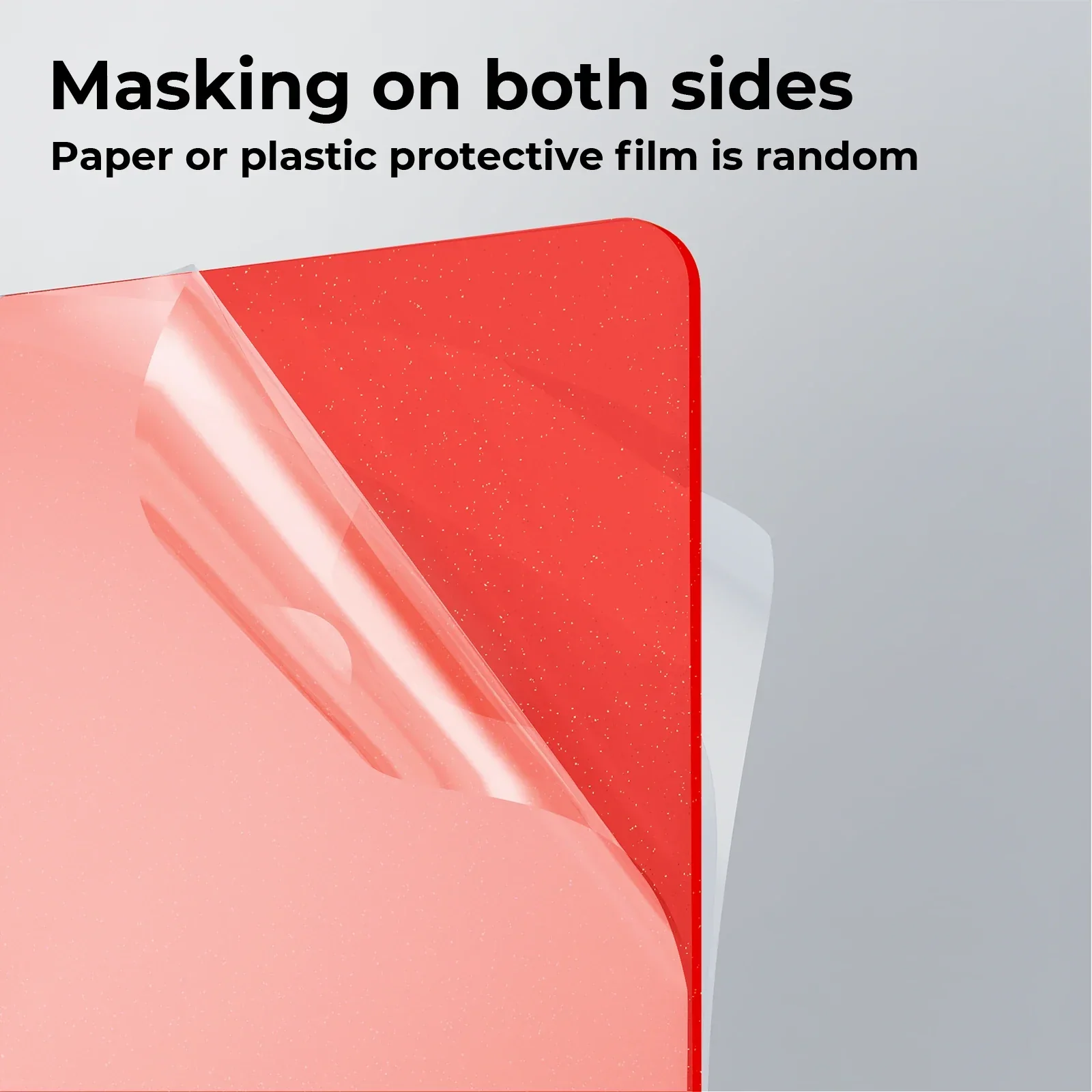 1/8" Red Glitter Translucent Glossy Acrylic Sheet (3pcs) - Image 5
