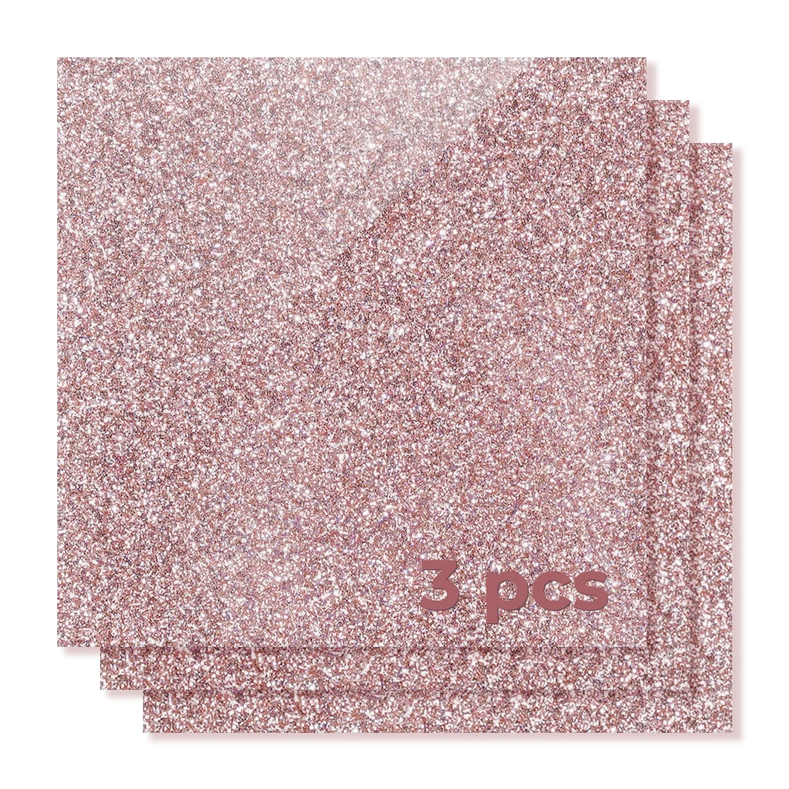 1/8" Rose Gold Glitter Opaque Glossy Acrylic Sheet (3pcs) - Image 4