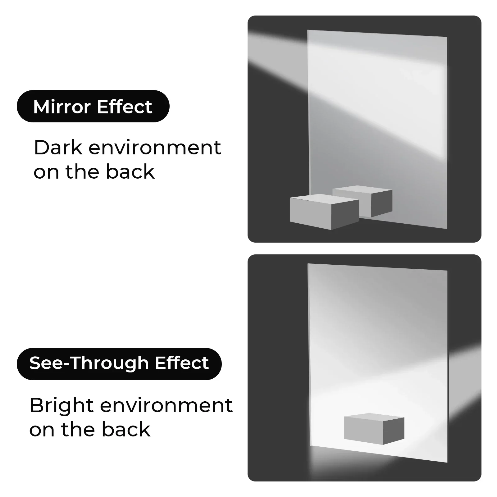 1/10" See-through Mirror Acrylic Sheet (3pcs) - Image 4