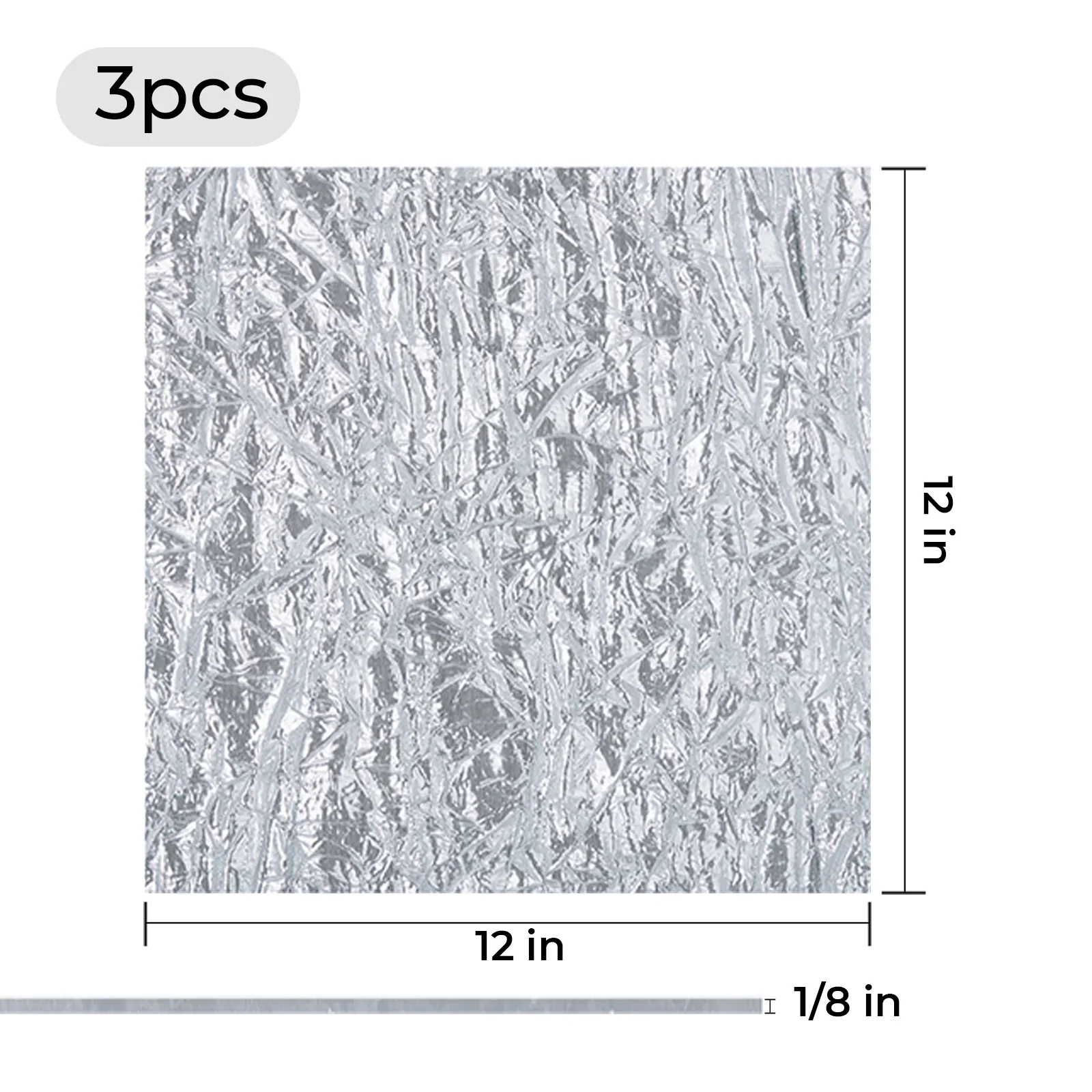 1/8" Silver Metallic Mesh Acrylic Sheet (3pcs) - Image 3