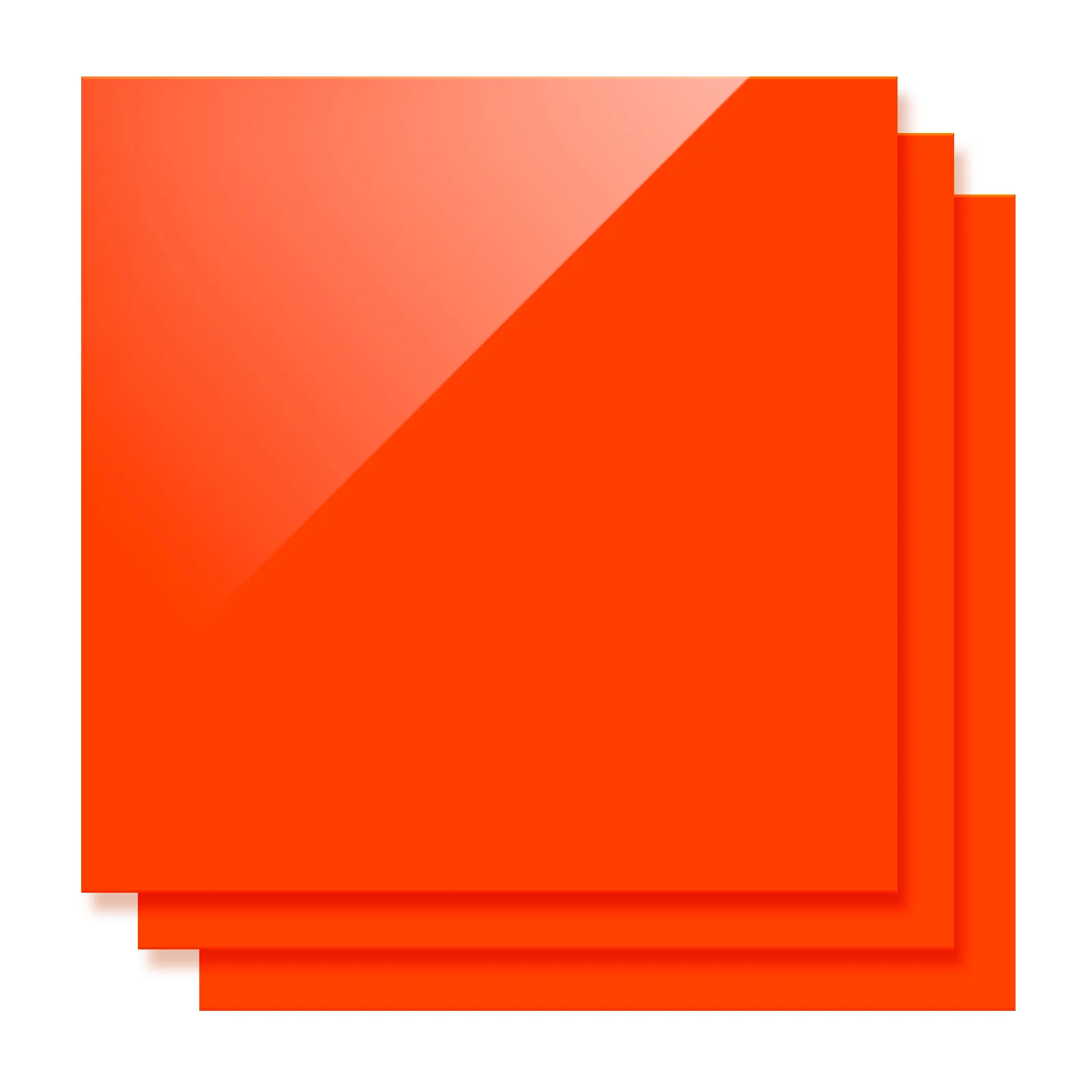 1/8" Solid Orange Opaque Glossy Acrylic Sheet (3pcs)-YAC013 - Image 4