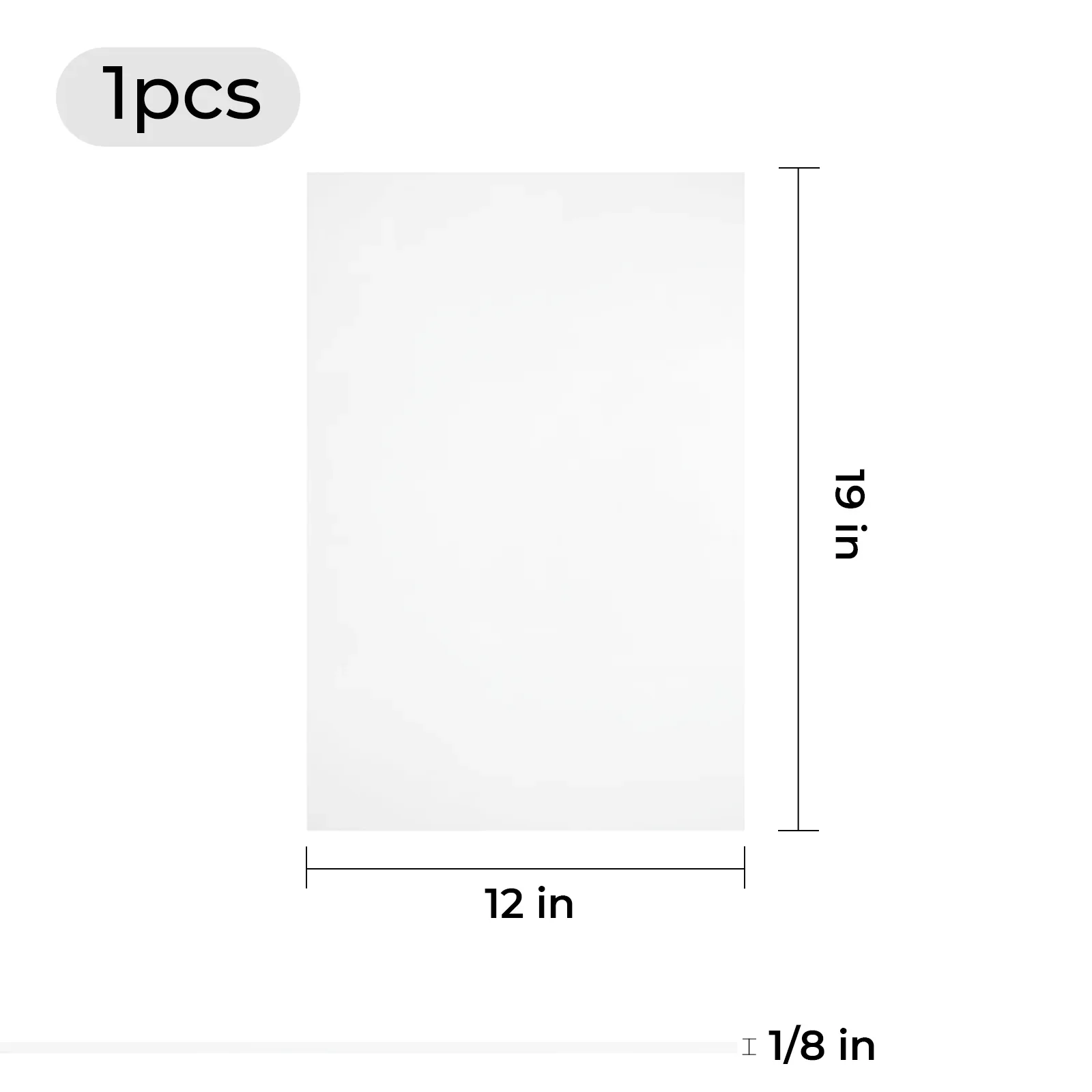 1/8"x12"x19" Transparent Acrylic Sheet (1pcs) - Image 3