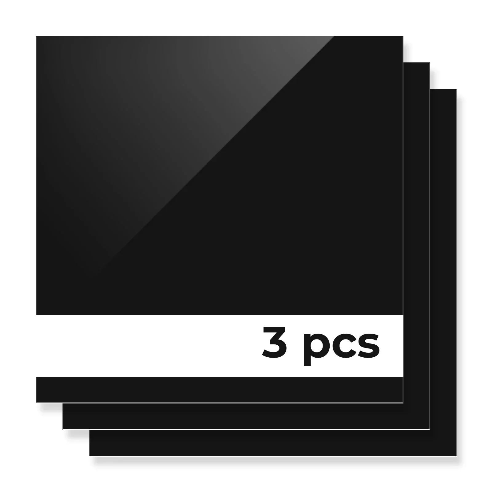1/8" Black to White Two-Tone Acrylic Sheet (3pcs) - Image 3