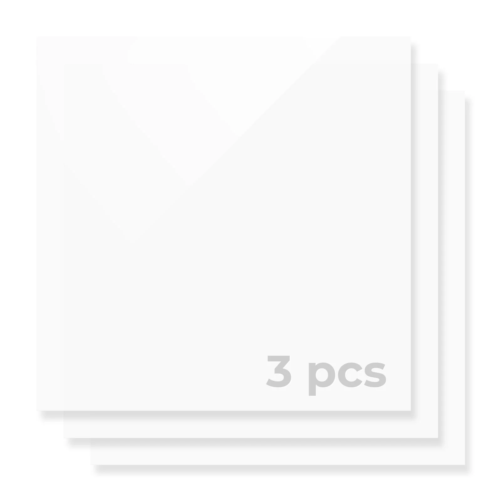 1/8" White Opaque Glossy Acrylic Sheet (3pcs) - Image 3