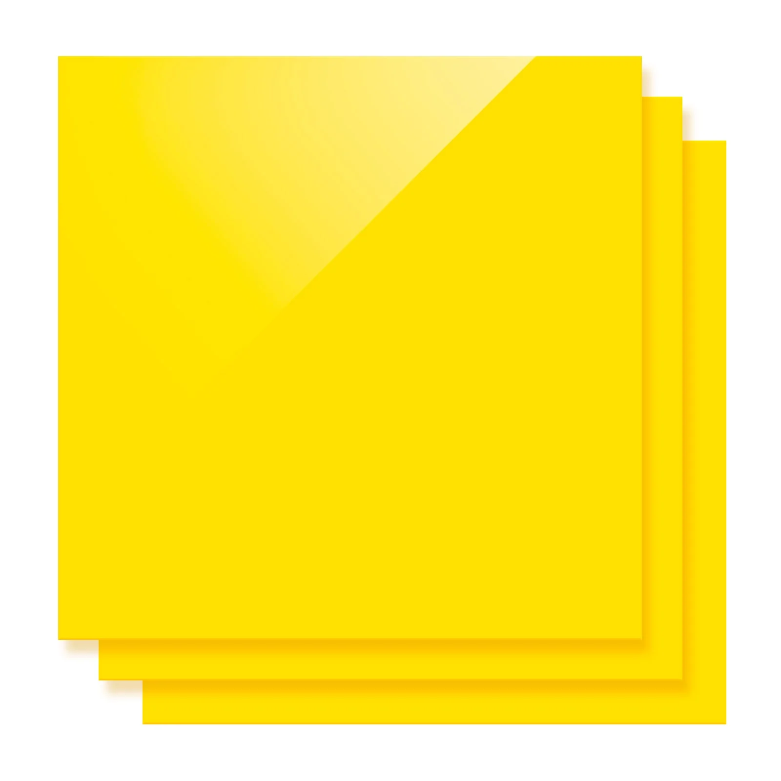 1/8" Yellow Opaque Glossy Acrylic Sheet (3pcs)-YAC023 - Image 4