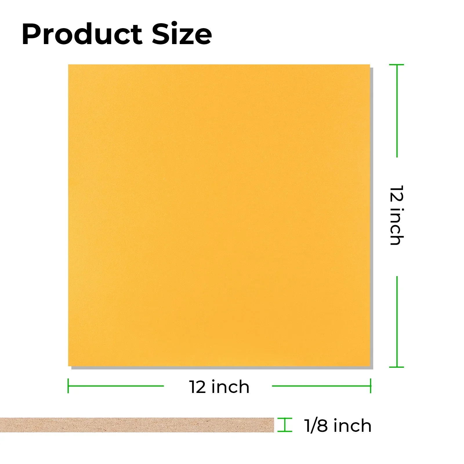 1/8" Yellow MDF Board (10pcs) - Image 3