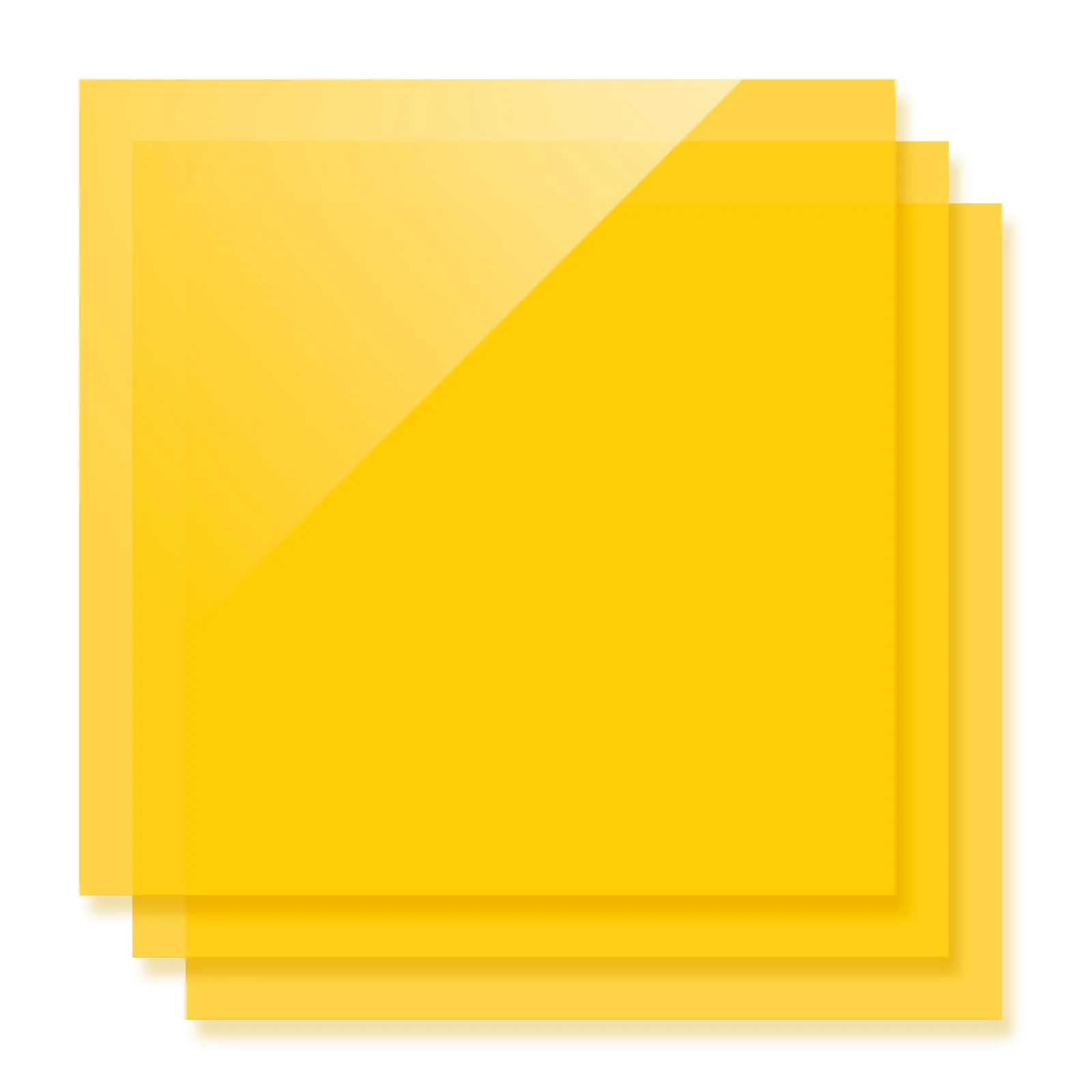 1/8" Yellow Translucent Glossy Acrylic Sheet (3pcs) - Image 5