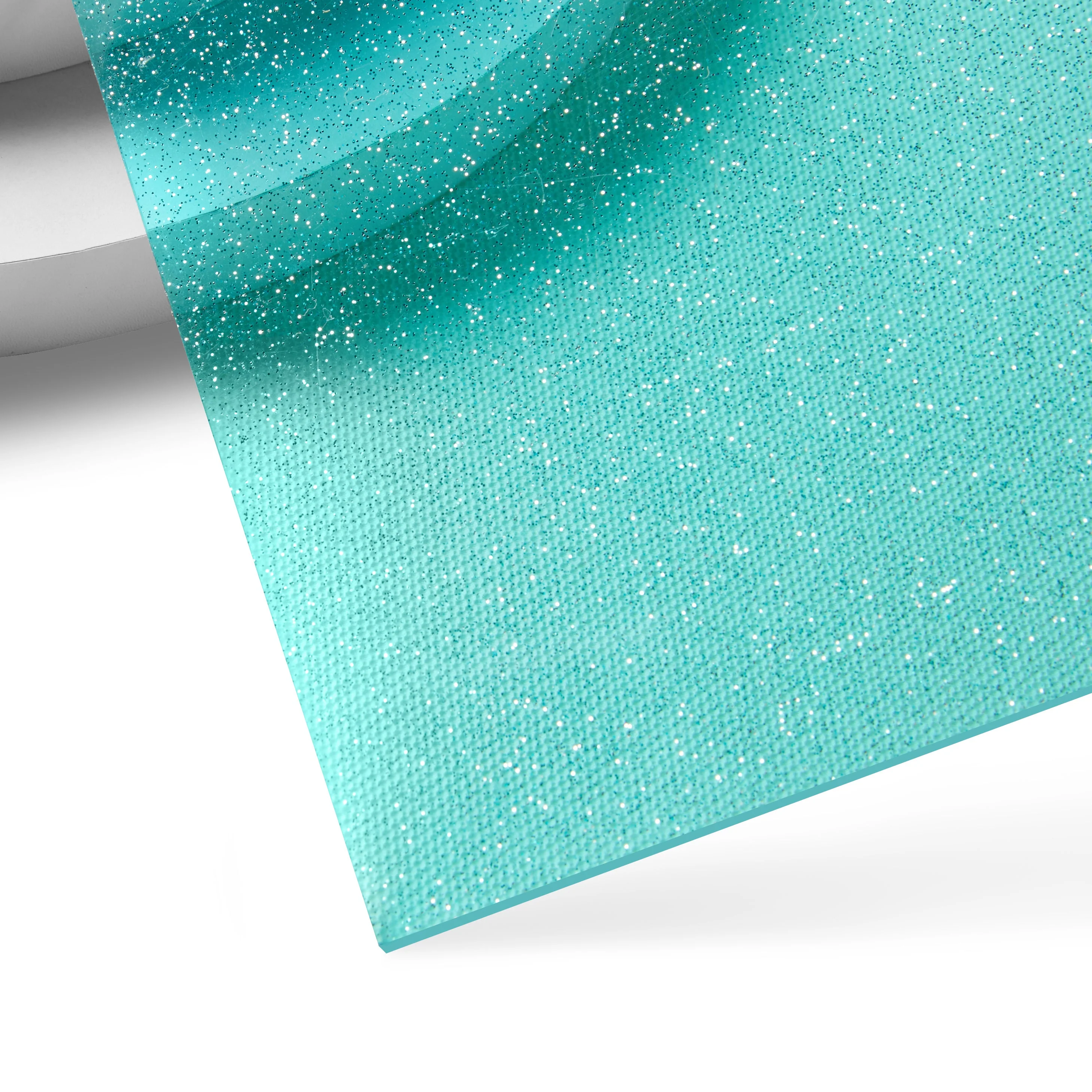 1/8" Blue Glitter Translucent Glossy Acrylic Sheet (3pcs)
