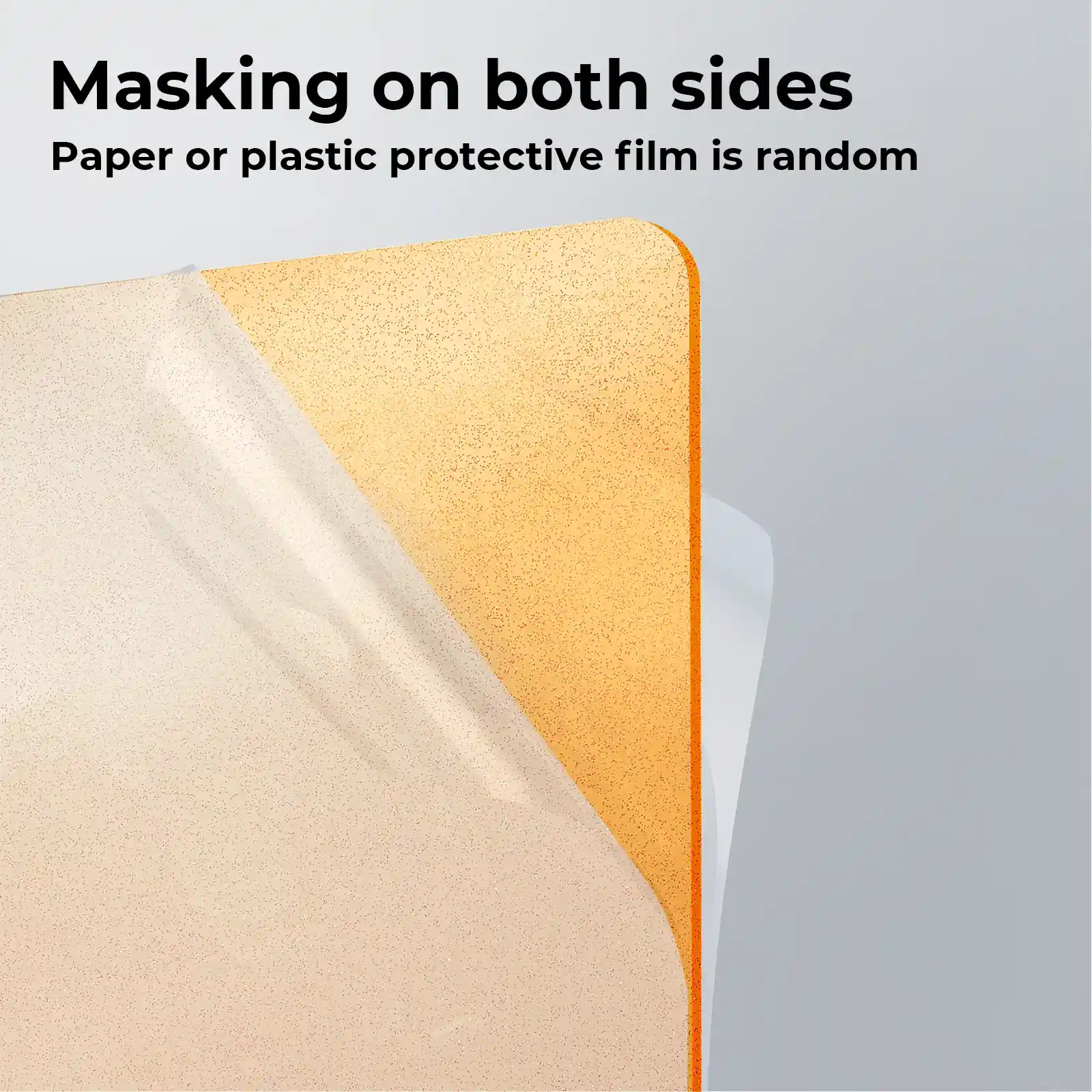 1/8" Orange Glitter Translucent Glossy Acrylic Sheet (3pcs) - Image 5