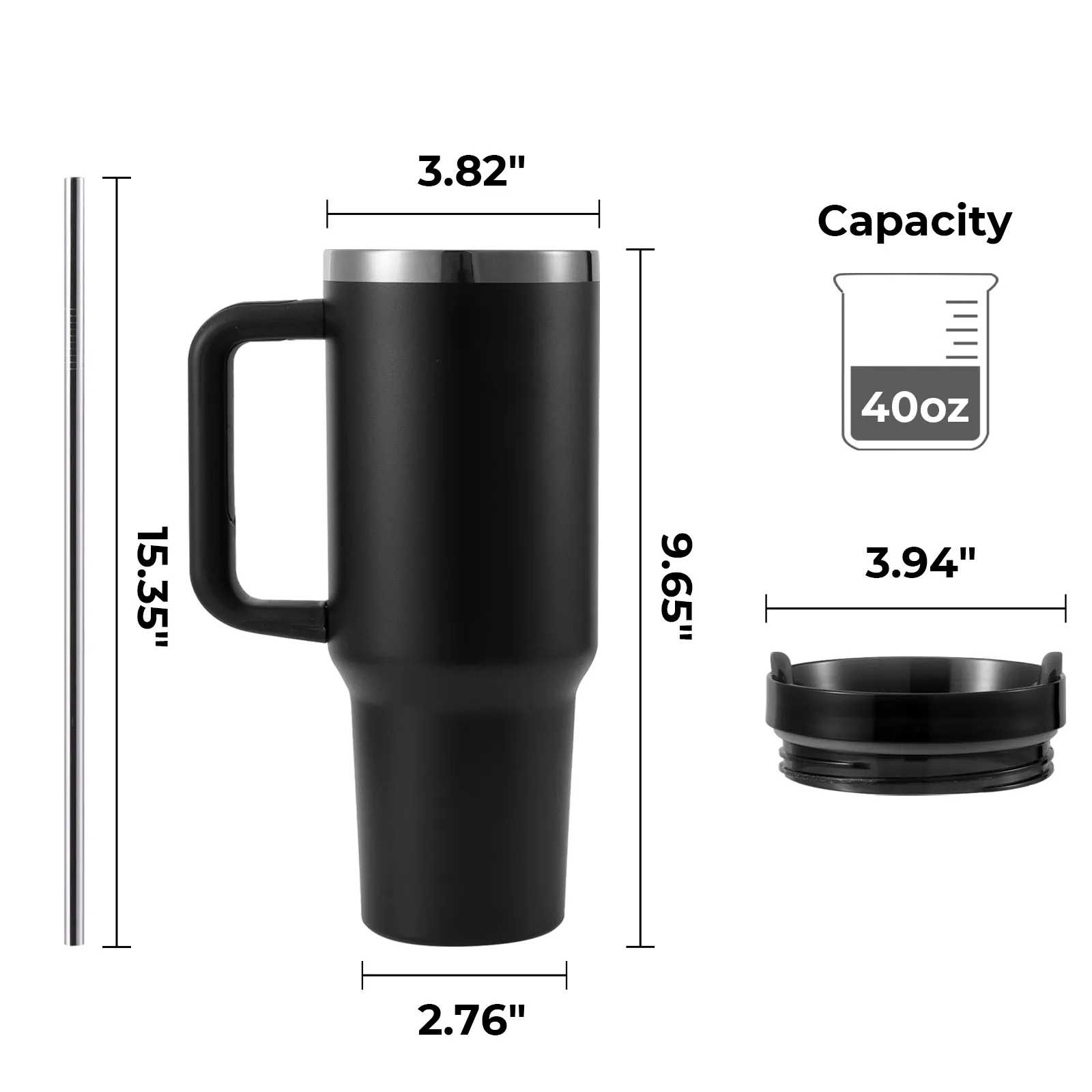 Army Green to Gold Stainless Steel Tumbler with Removable Handle (40oz) - Image 4