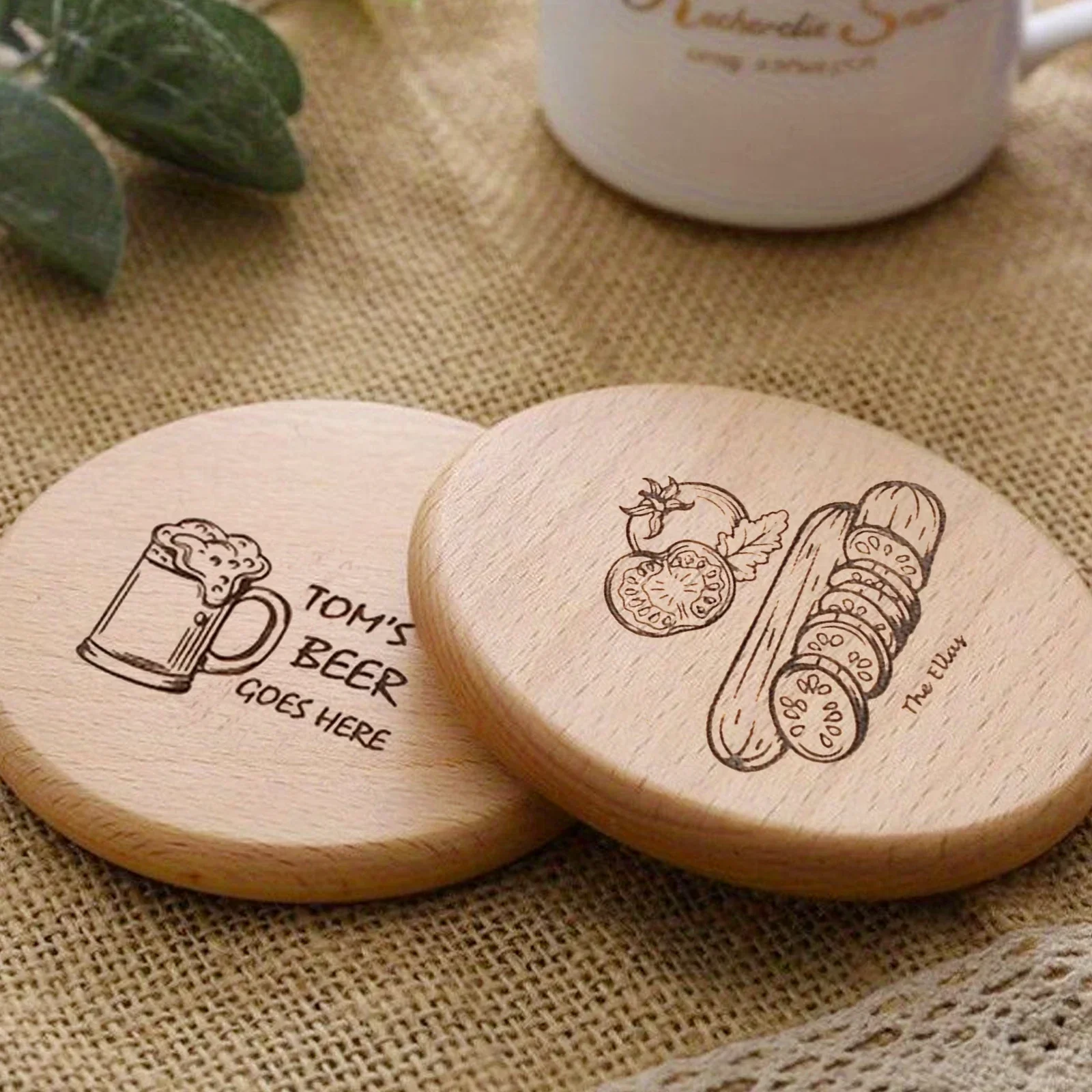 Beechwood Coasters (4pcs) - Image 2