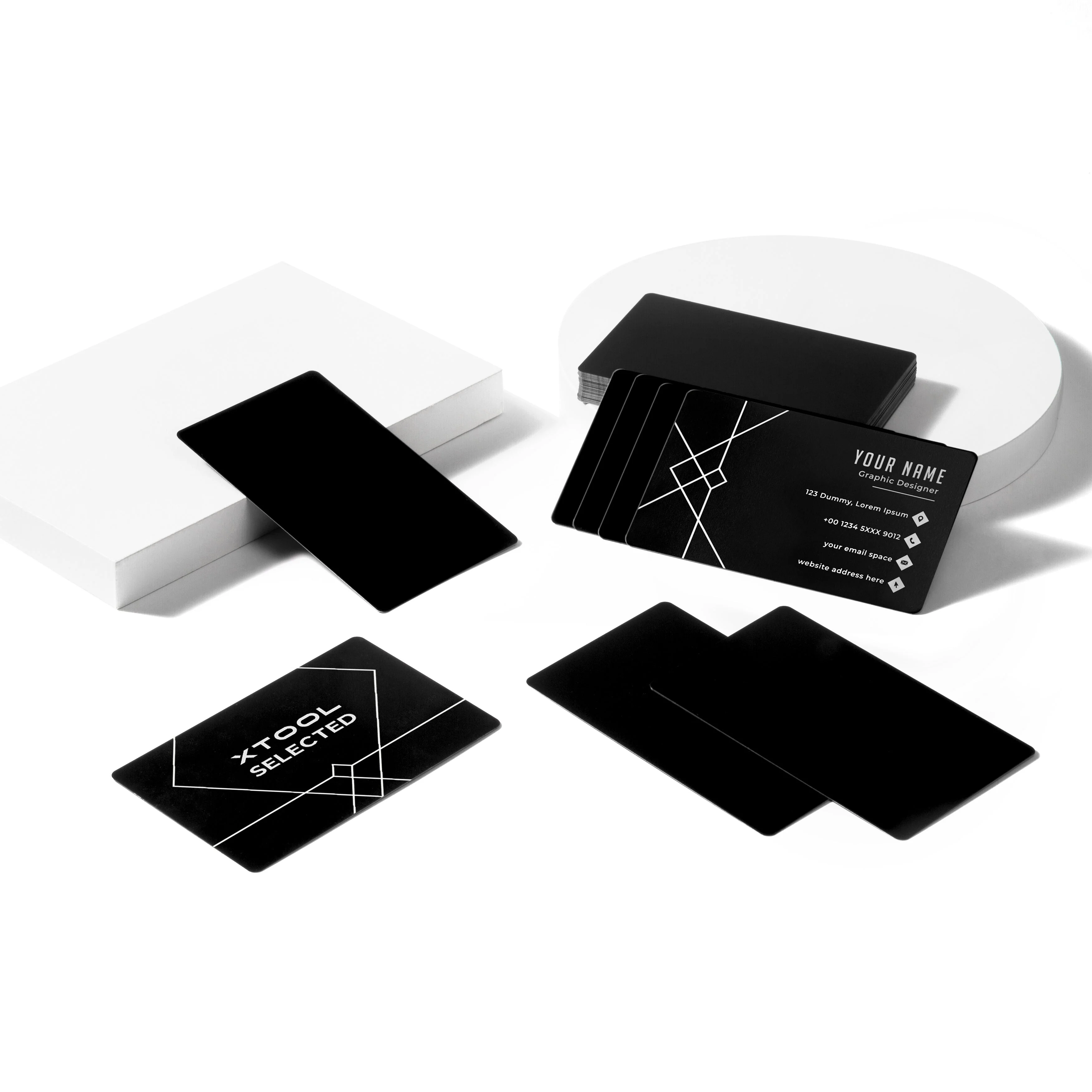 Black Metal Business Card Blanks (60pcs) - Image 3
