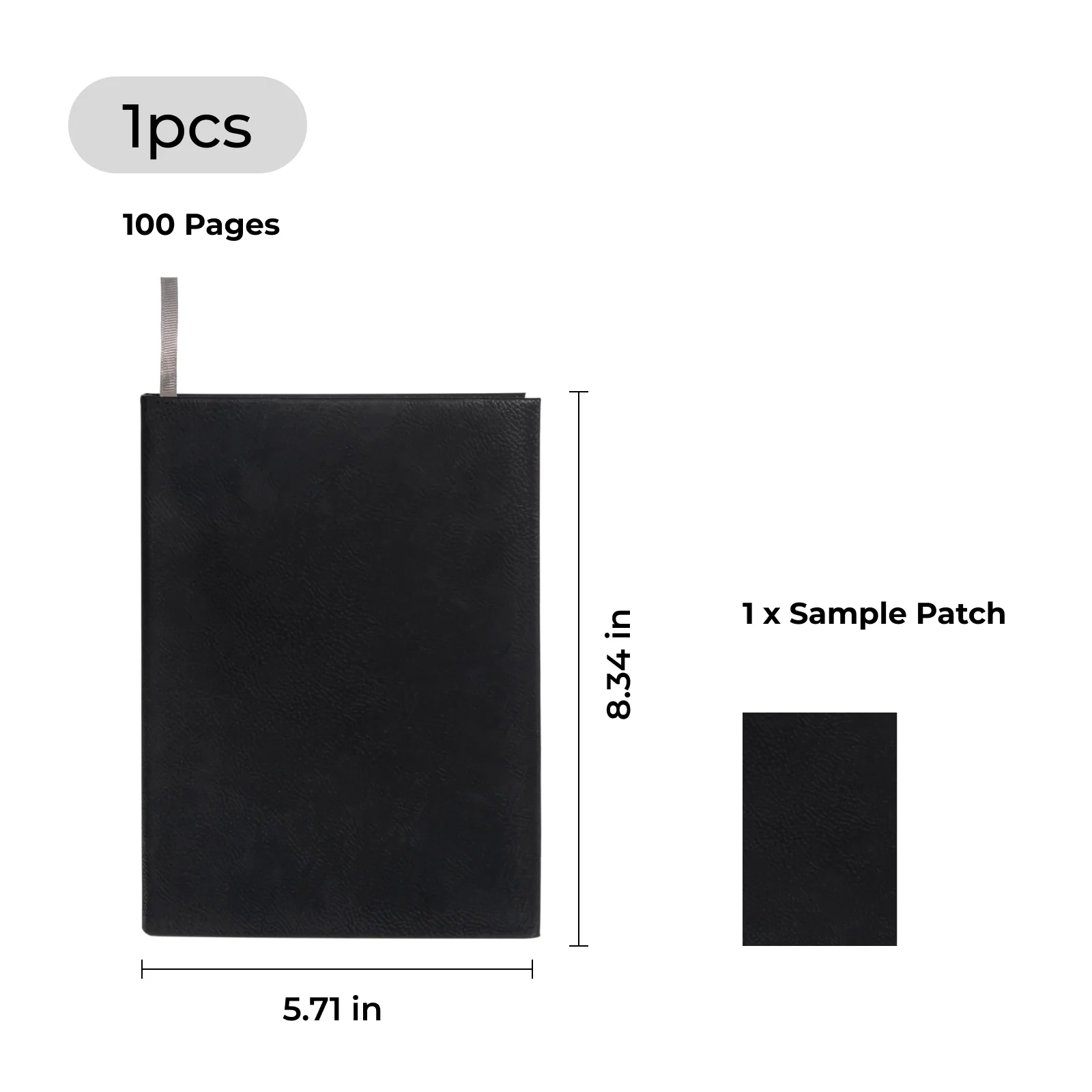 Black to Gold Laserable PU Notebook - Image 3