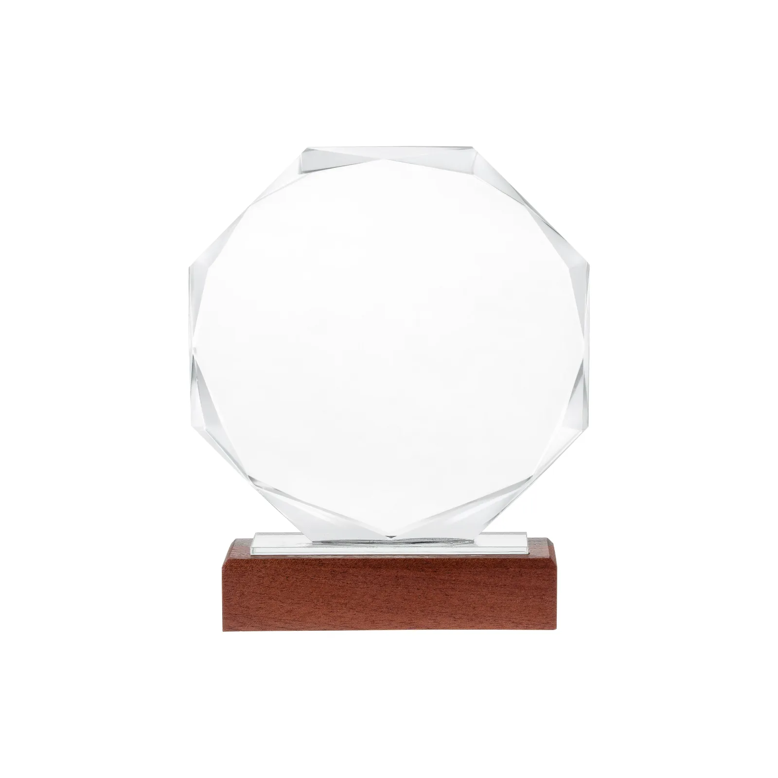 Blank Octagonal Crystal Award Trophy