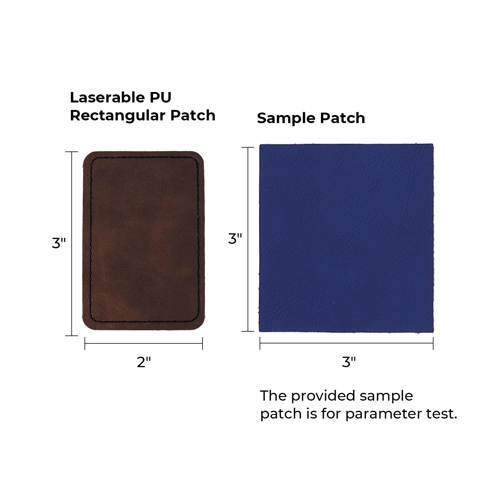 Brown to Gold Laserable PU Rectangular Patch (10pcs) - Image 3