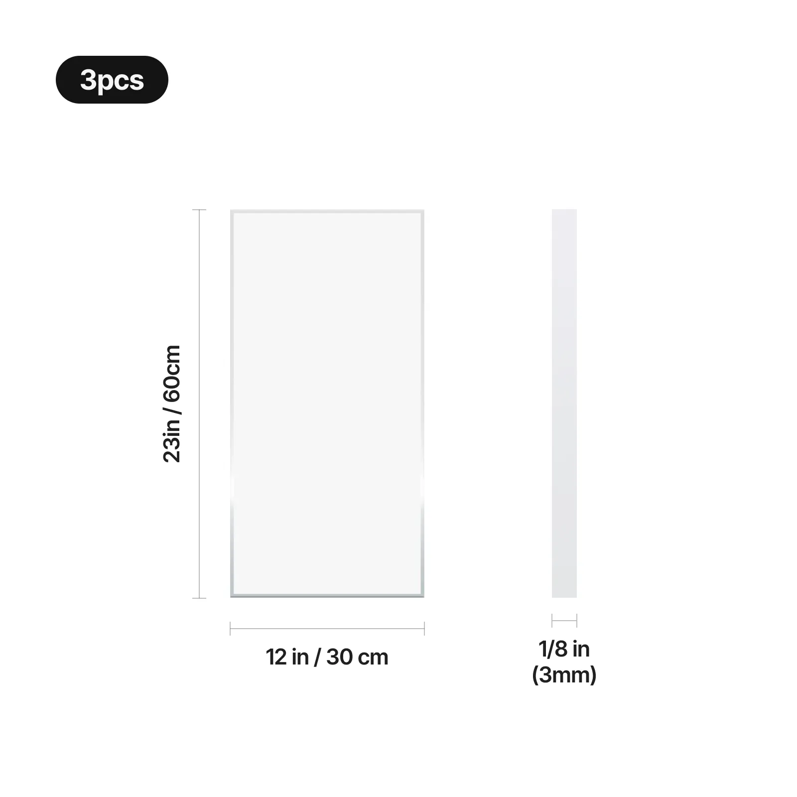 1/8 Clear Glossy Acrylic Sheet (1pc) - Image 3