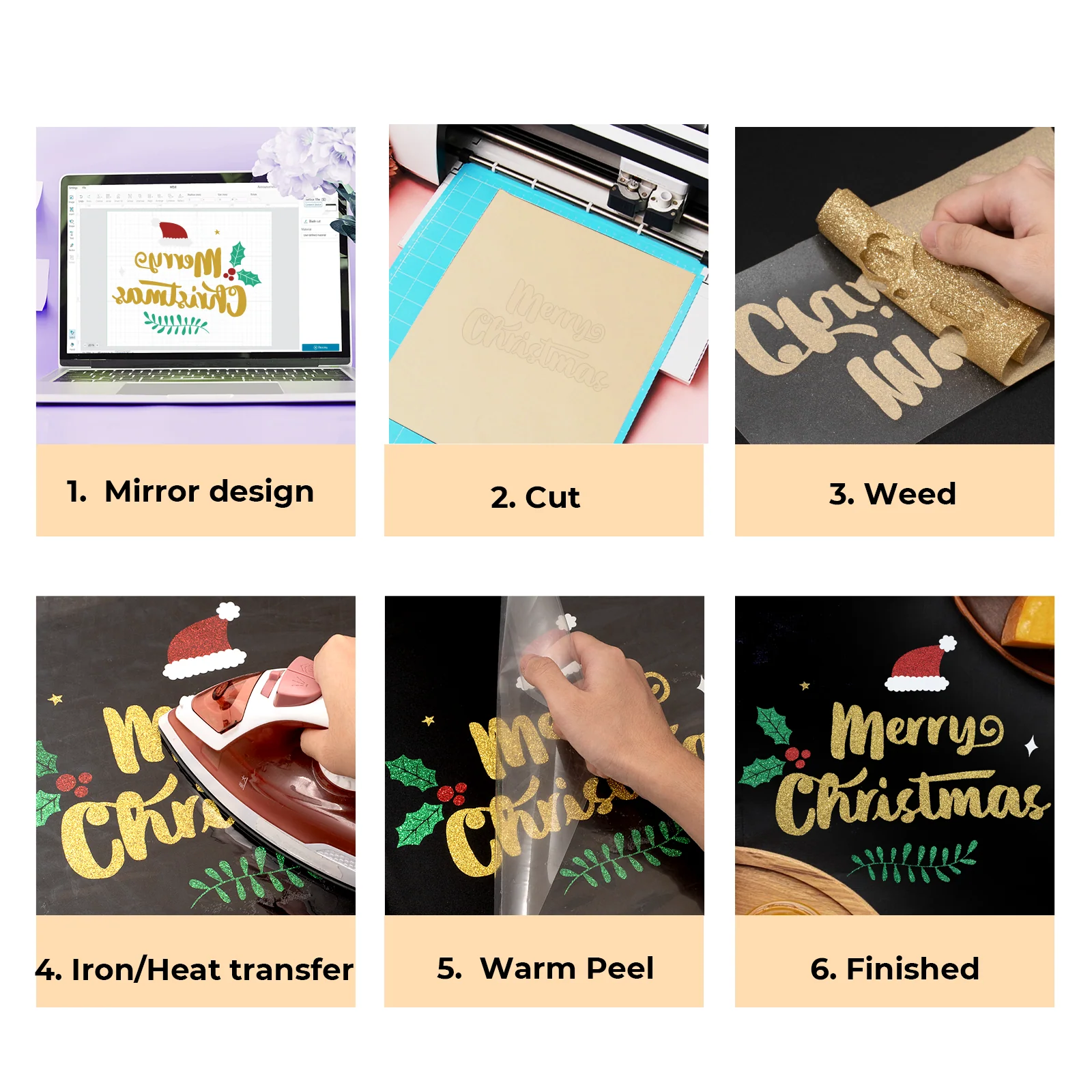 Laser-Safe Glitter HTV Heat Transfer Vinyl Roll - Image 3