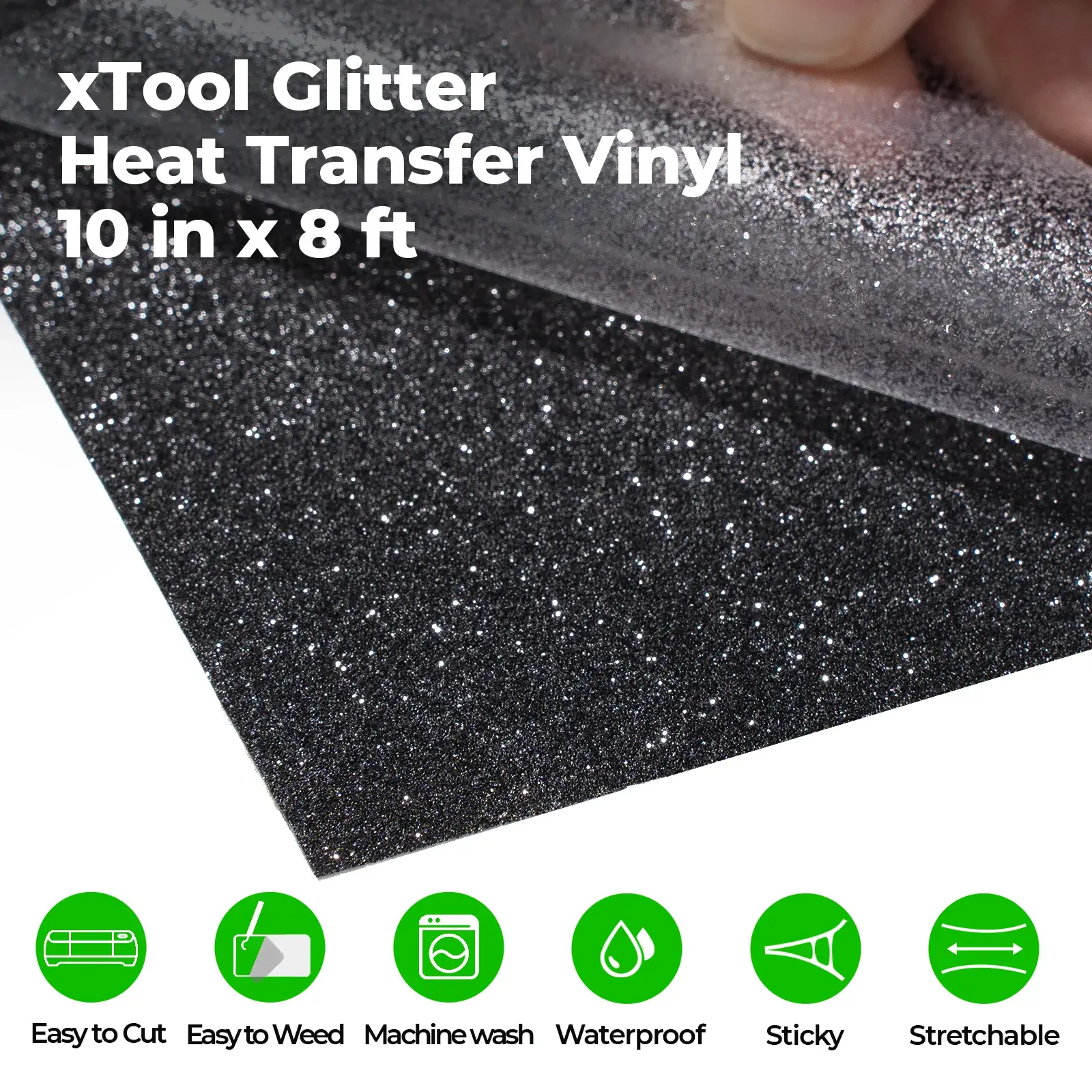 Laser-Safe Glitter HTV Heat Transfer Vinyl Roll - Image 4