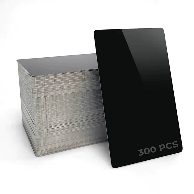 Glossy Black Metal Business Card (300Pcs) - Image 5