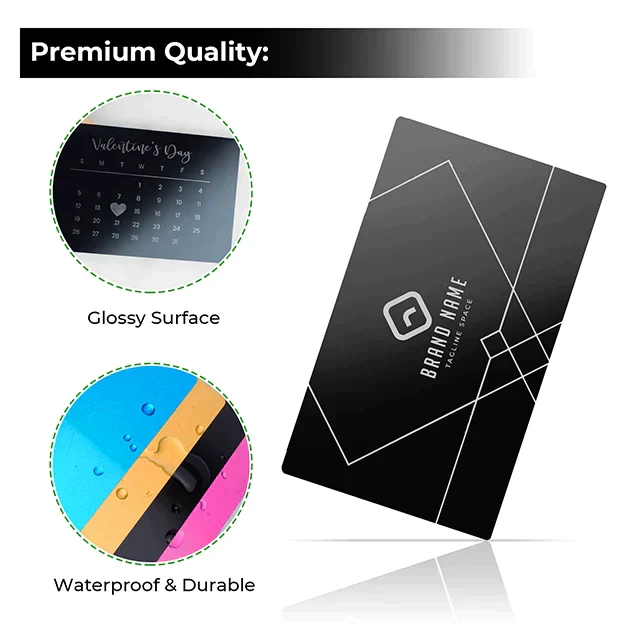 Glossy Black Metal Business Card (300Pcs) - Image 9