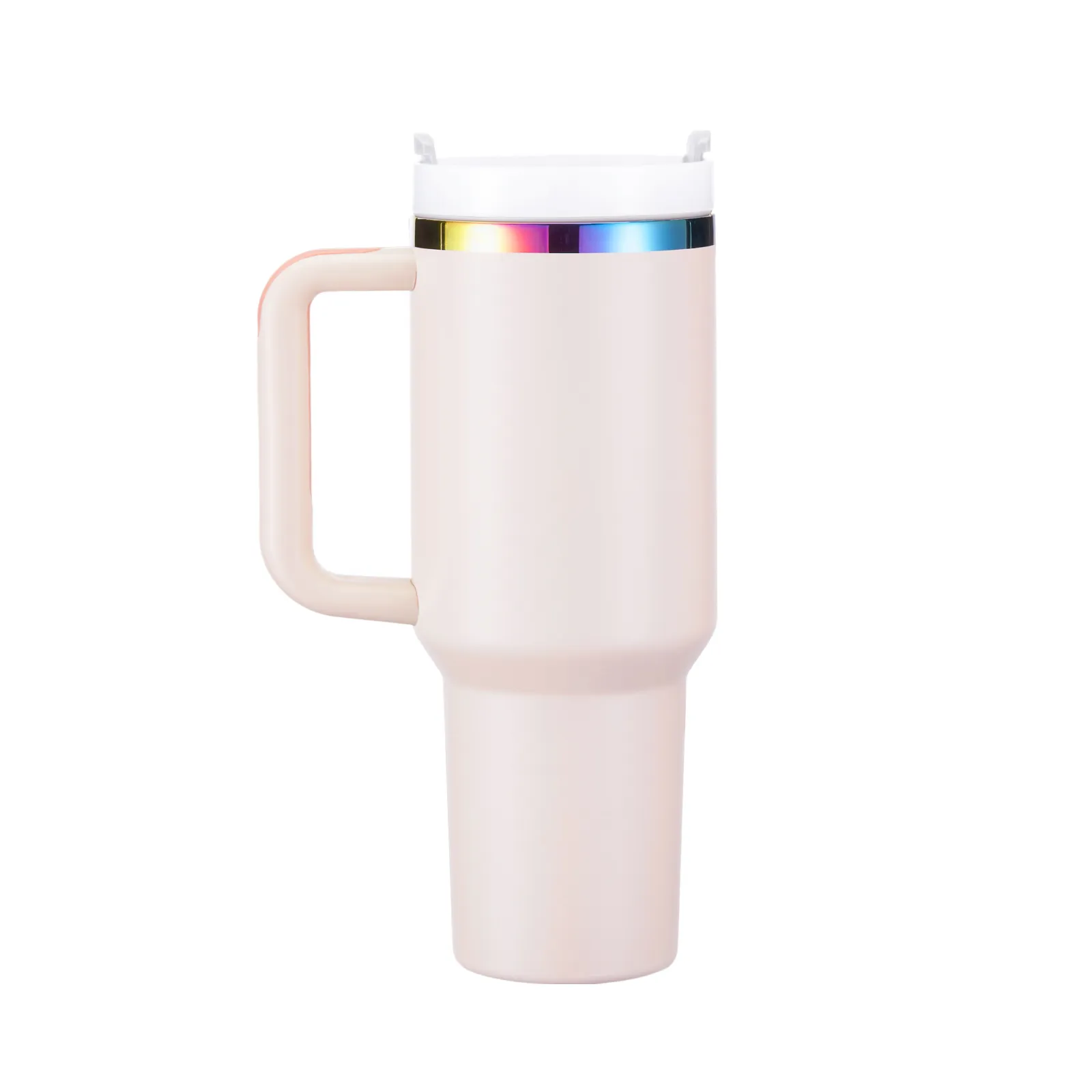 Pink to Gold 40oz Glow in the Dark Stainless Steel Tumbler with Handle - Image 36