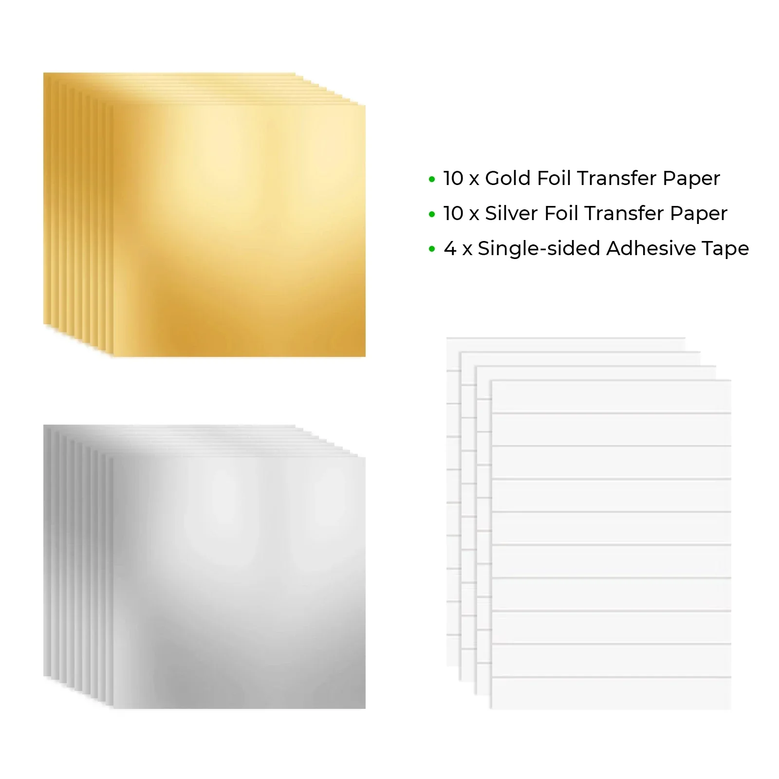 Gold and Silver Foil Transfer Paper (20pcs) - Image 3