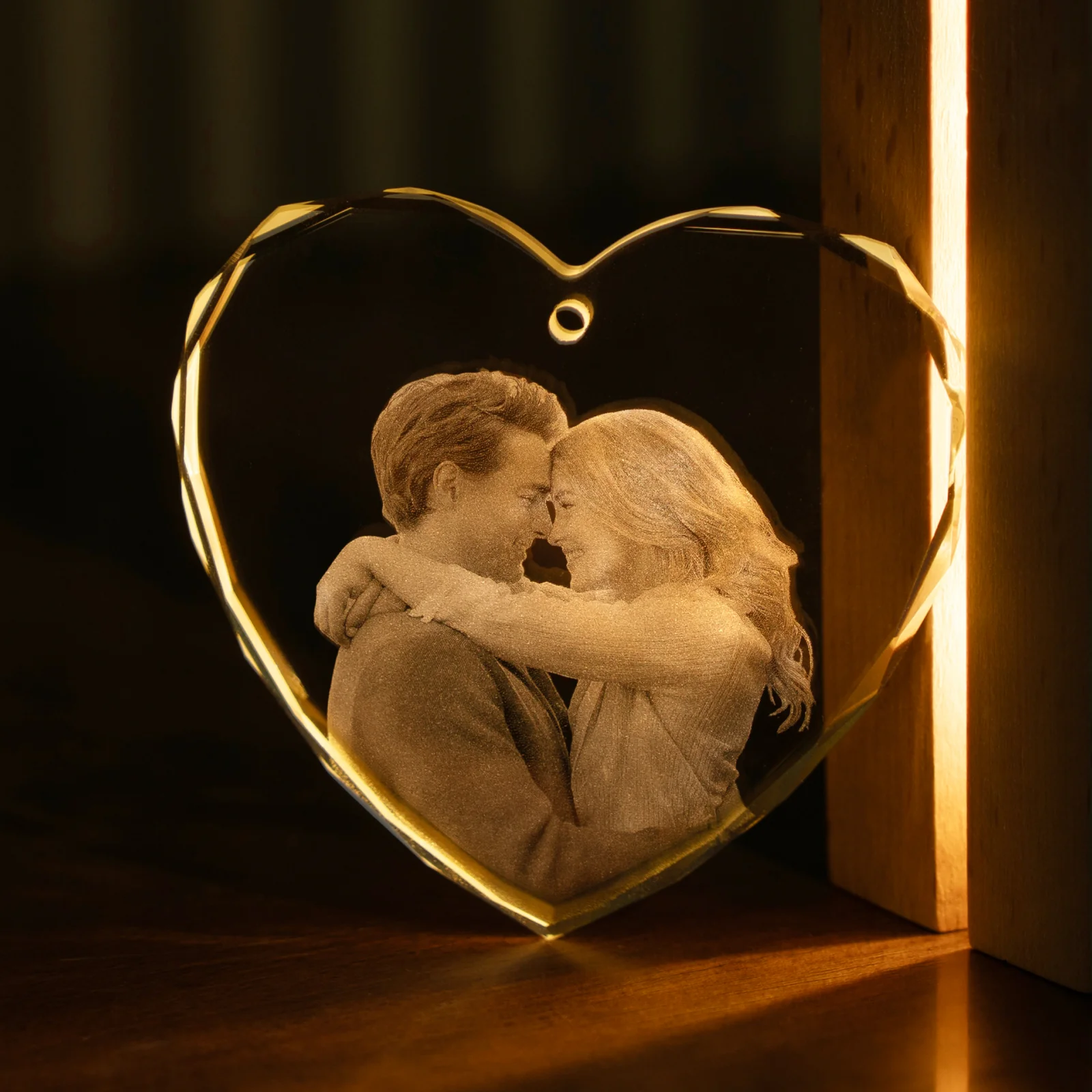 K5 Crystal Faceted Heart-Shaped Ornament (3pcs) - Image 2