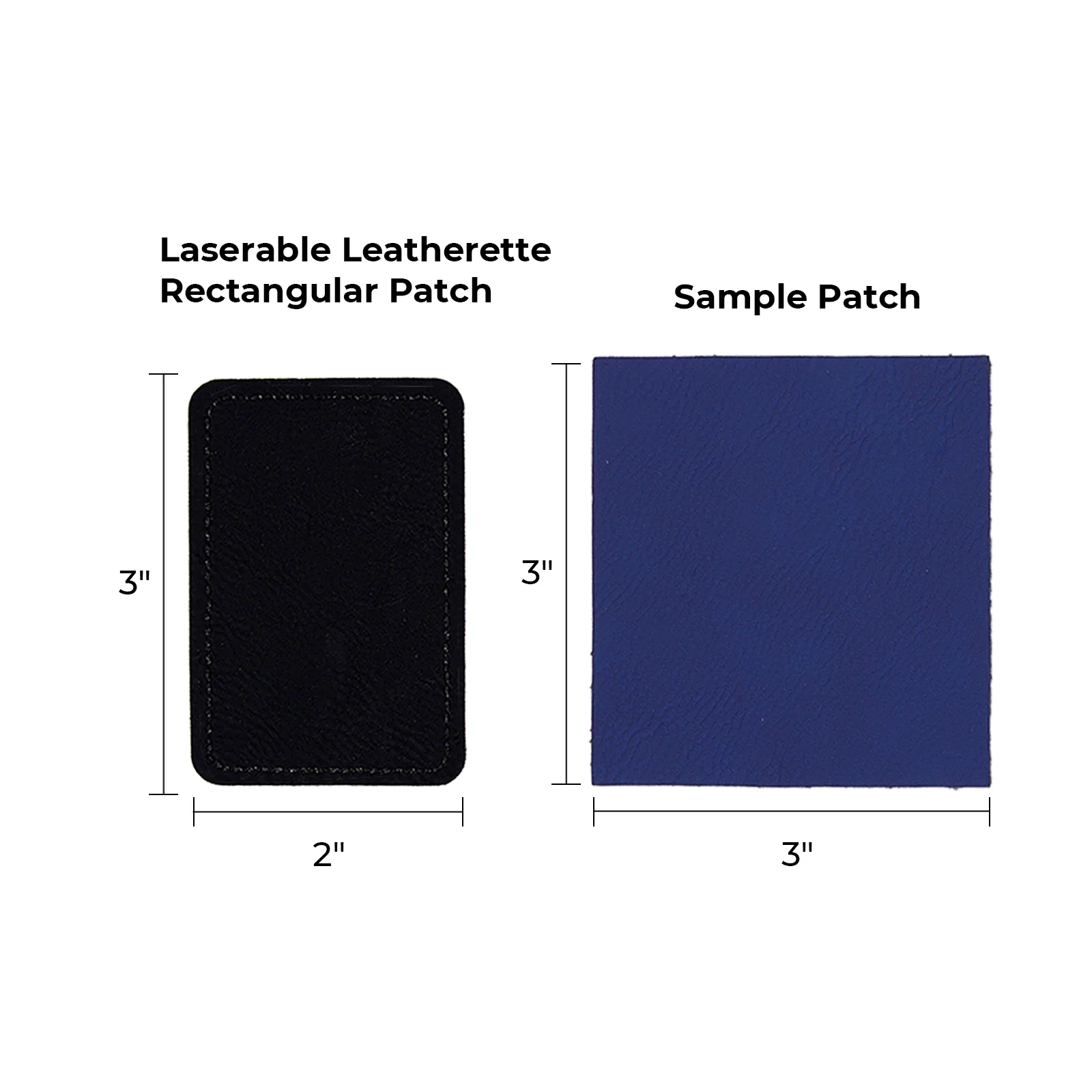 Laserable Leatherette Rectangular Patch (10pcs) - Image 8