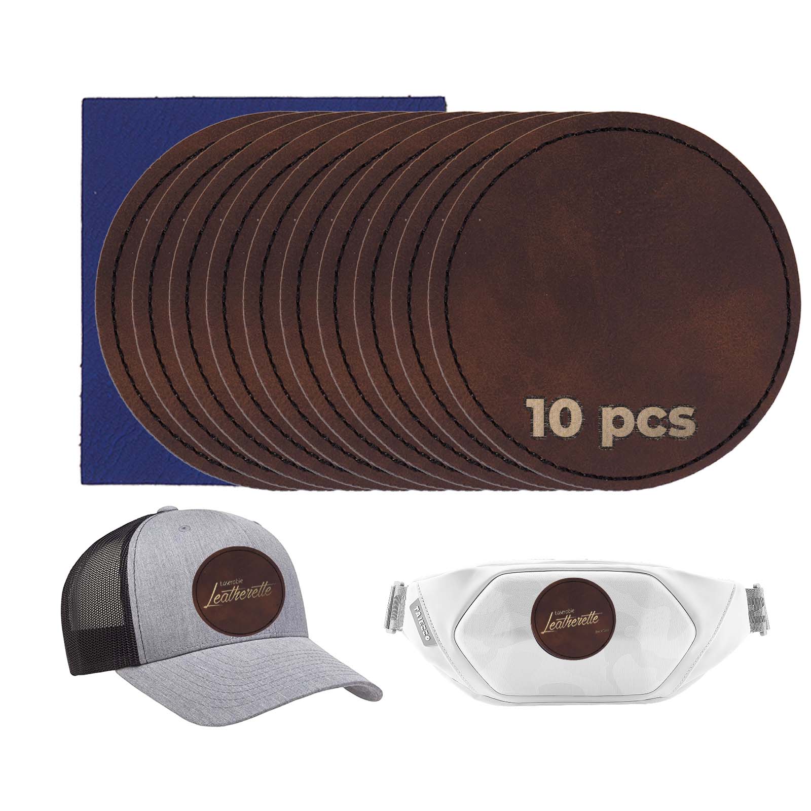 Laserable Leatherette Round Patch (10pcs) - Image 11