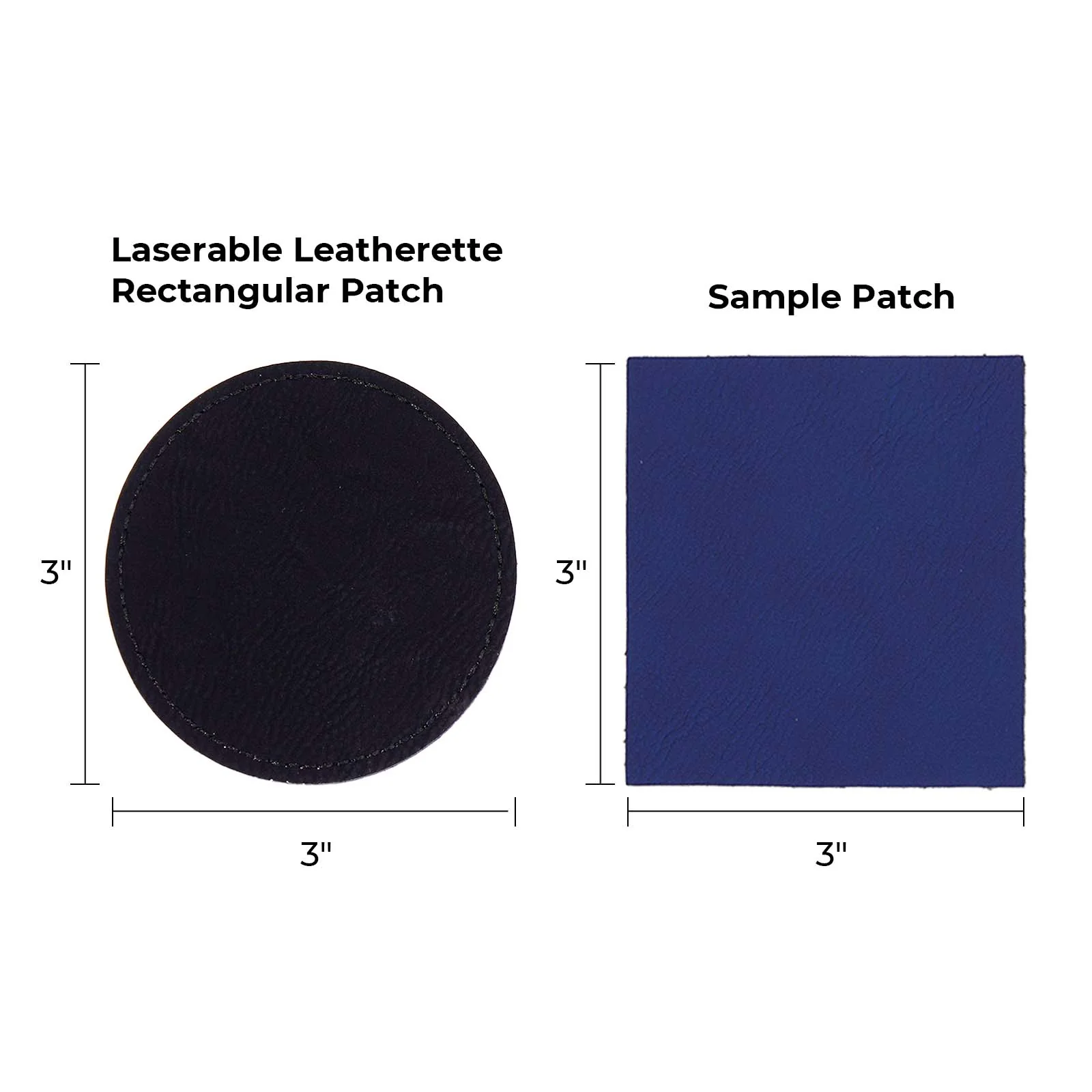 Laserable Leatherette Round Patch (10pcs) - Image 3