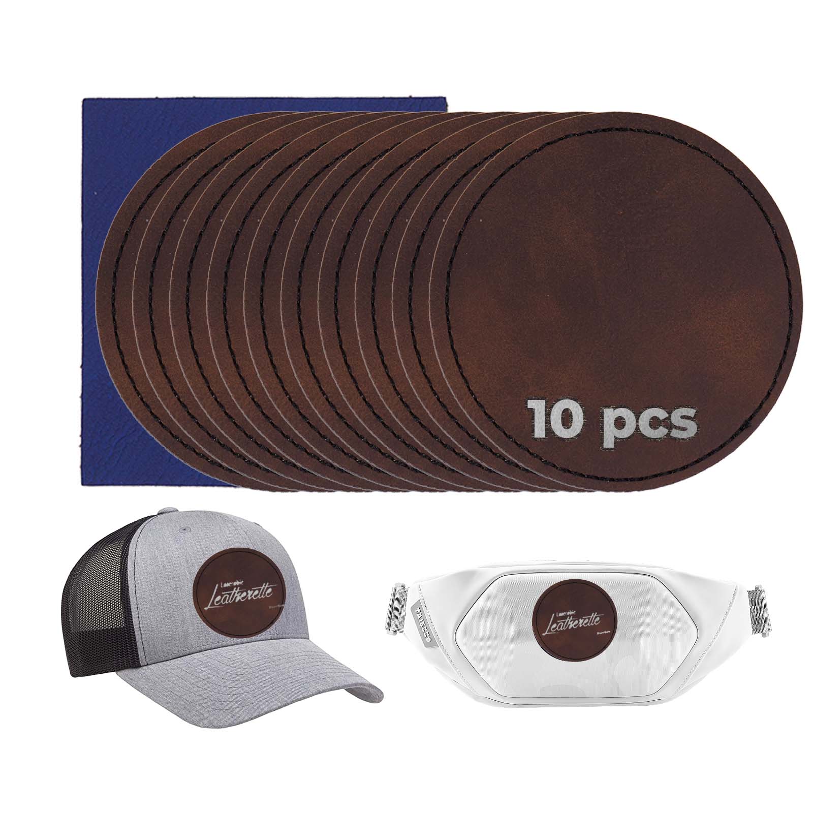 Laserable Leatherette Round Patch (10pcs) - Image 8